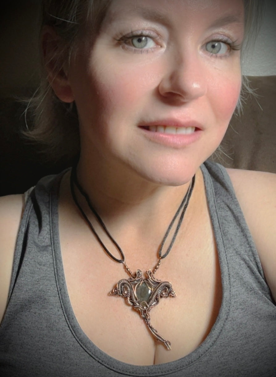 Copper Manta Ray Pendant