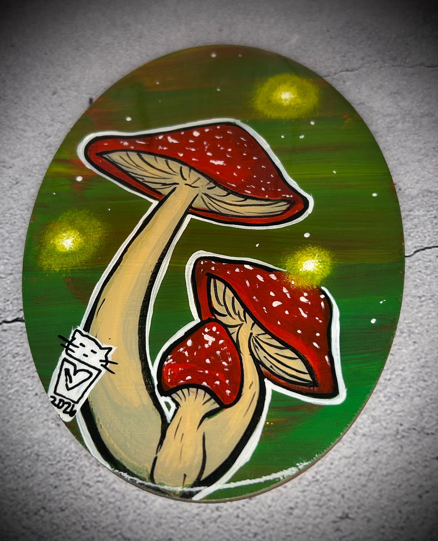 Red Mushroom Painting