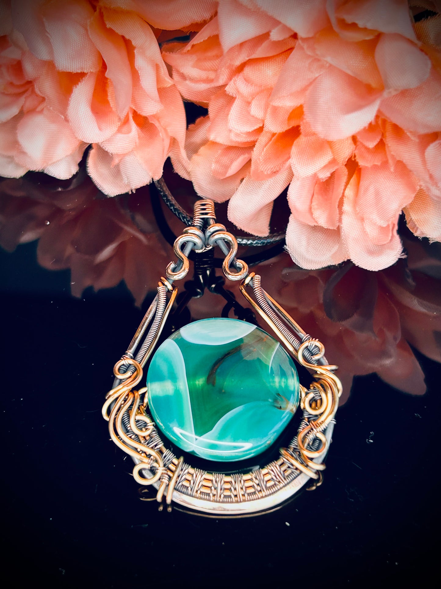 Striped Agate Fidget Pendant