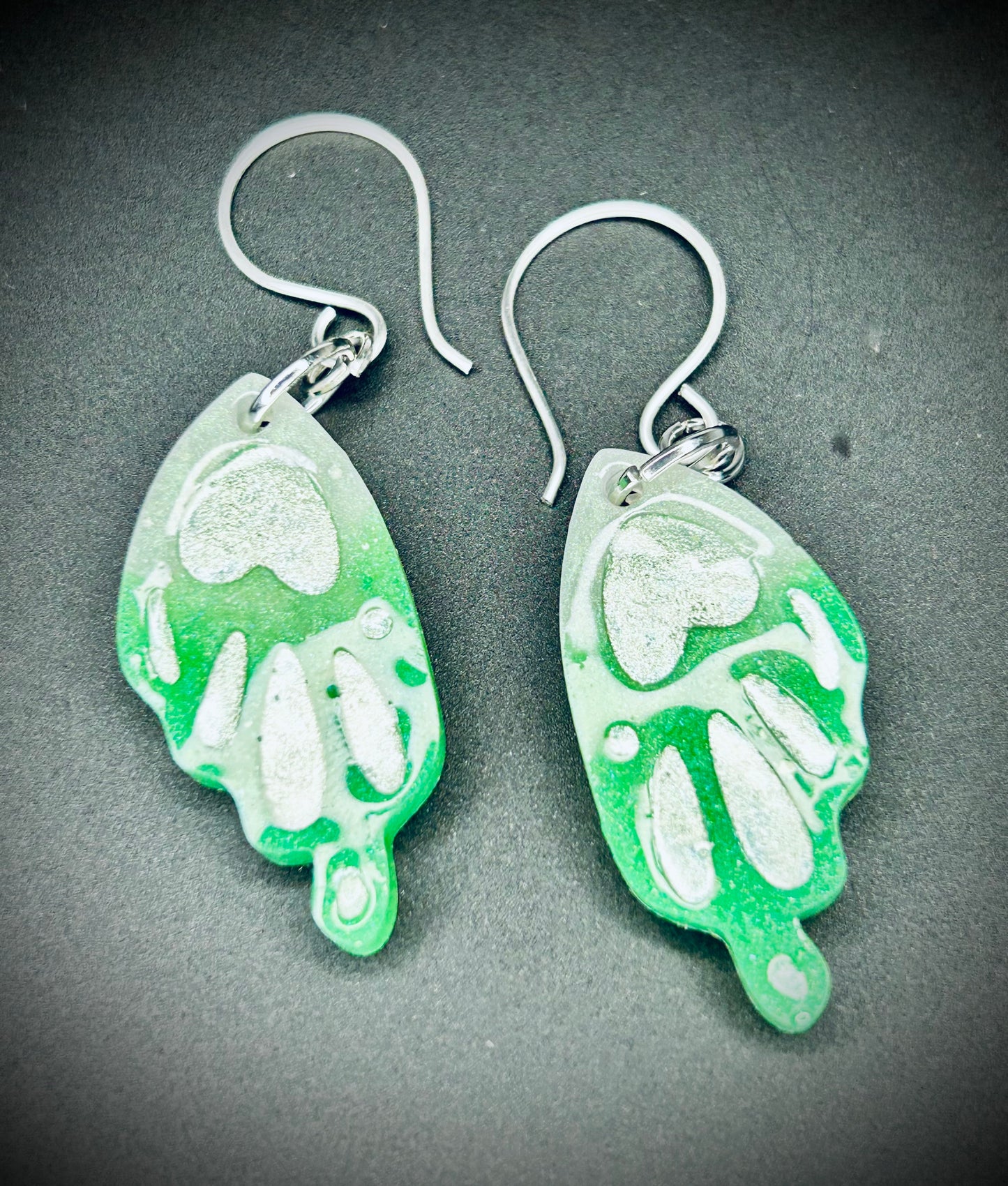 Resin Butterfly Wing Earrings