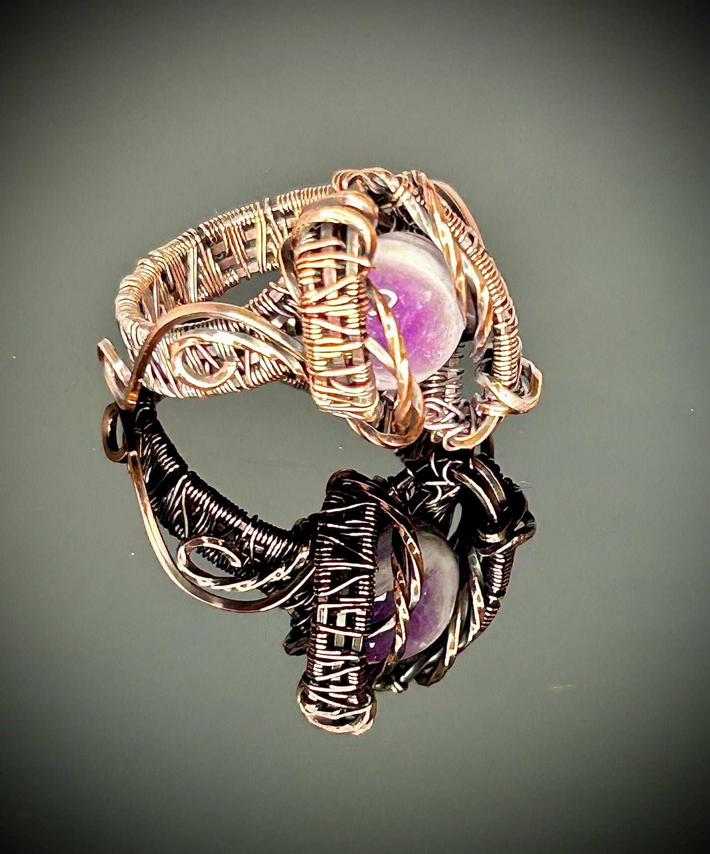 Copper Amethyst Ring
