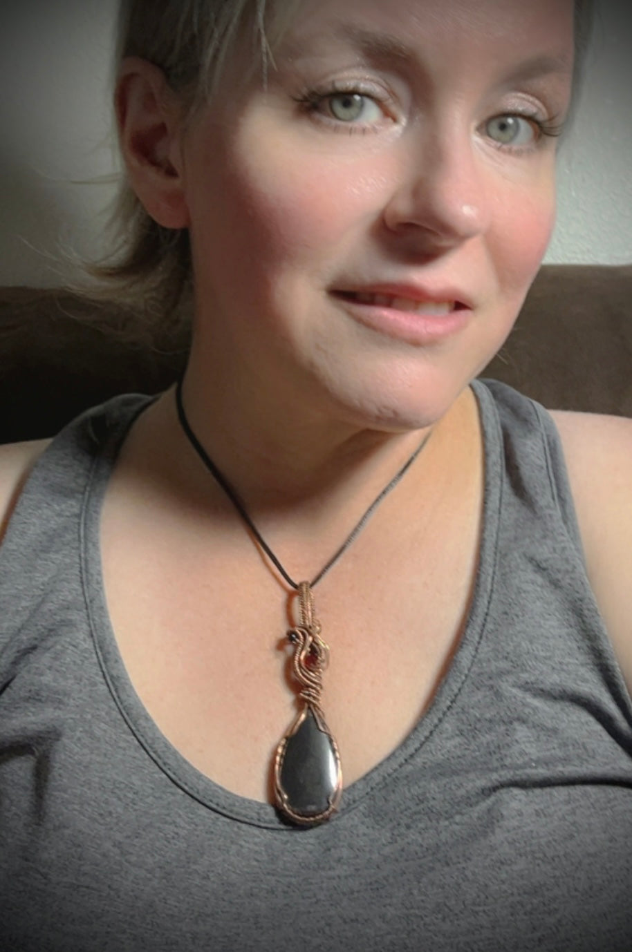 Copper Hematite Pendant