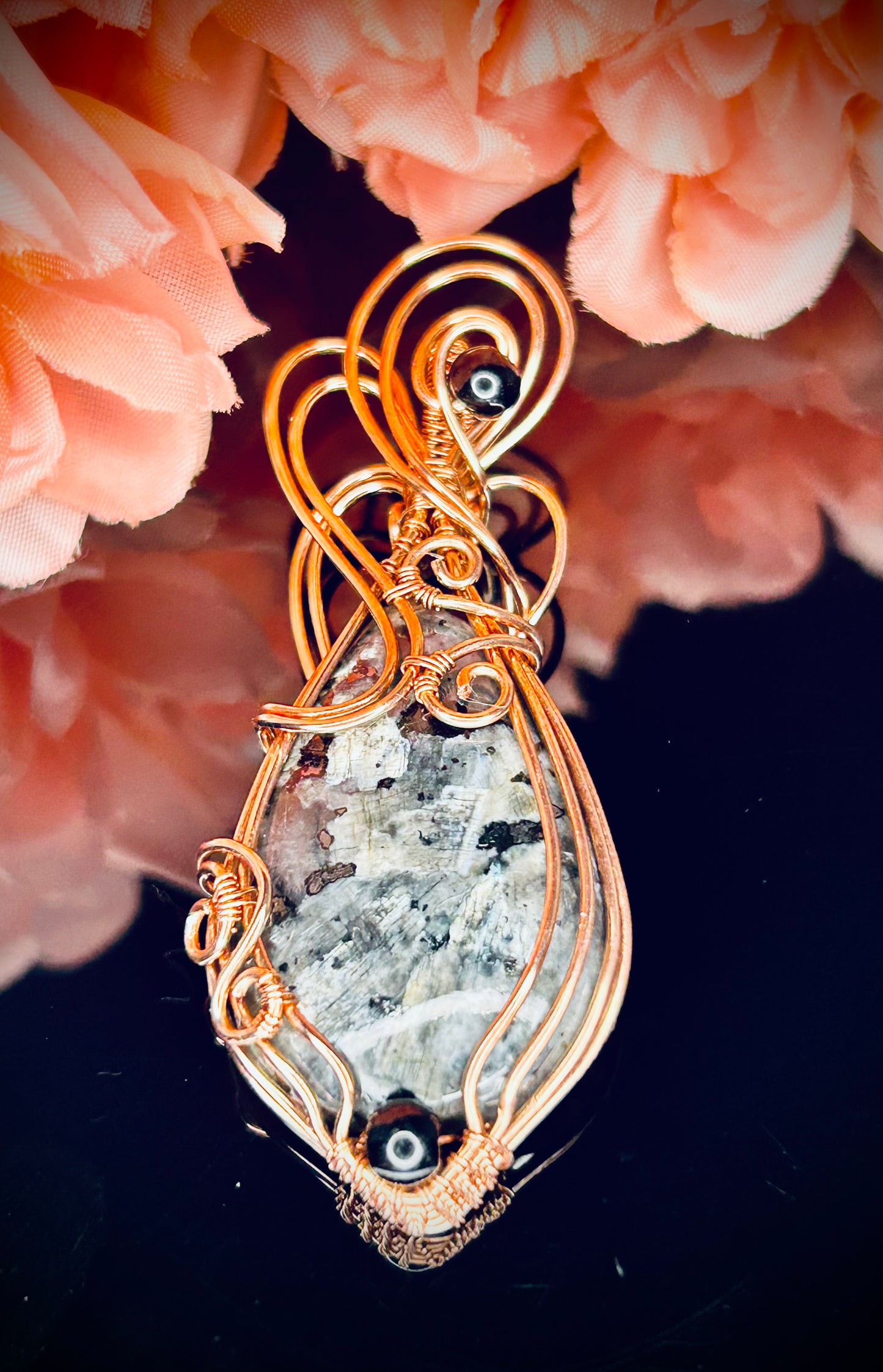 Copper Larvikite Pendant