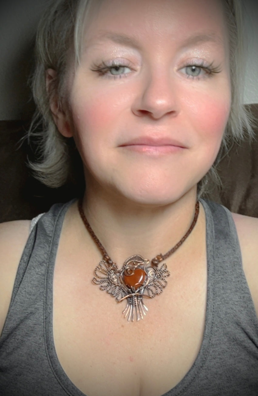 Copper Bird Pendant