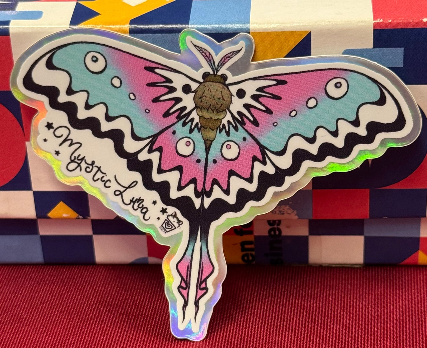 Trans Pride Moth Sticker