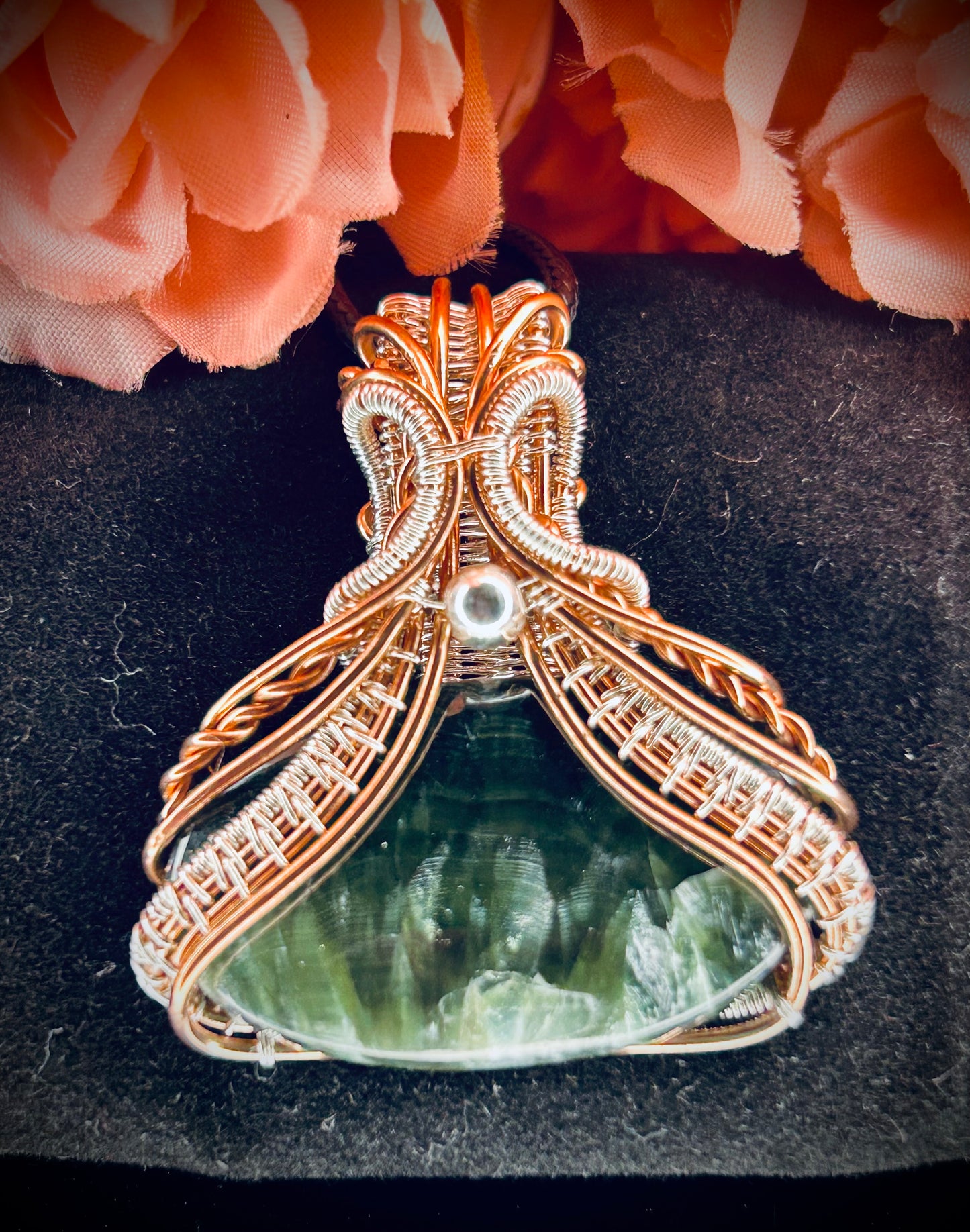 Copper/Silver Seraphinite Pendant