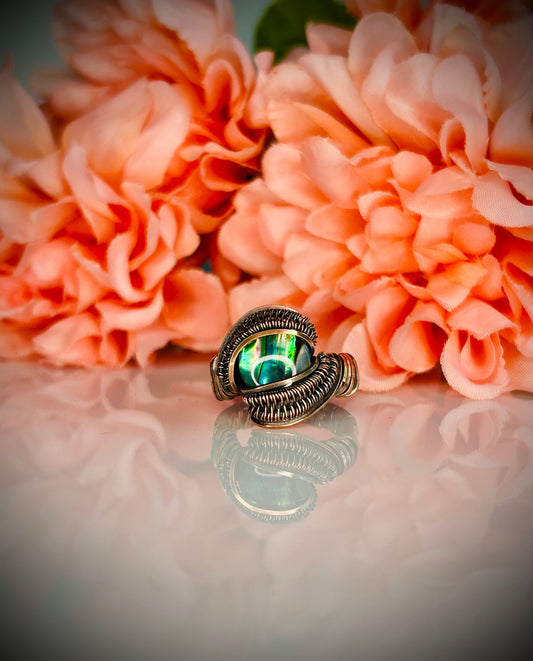 Abalone Weave Ring Size 6