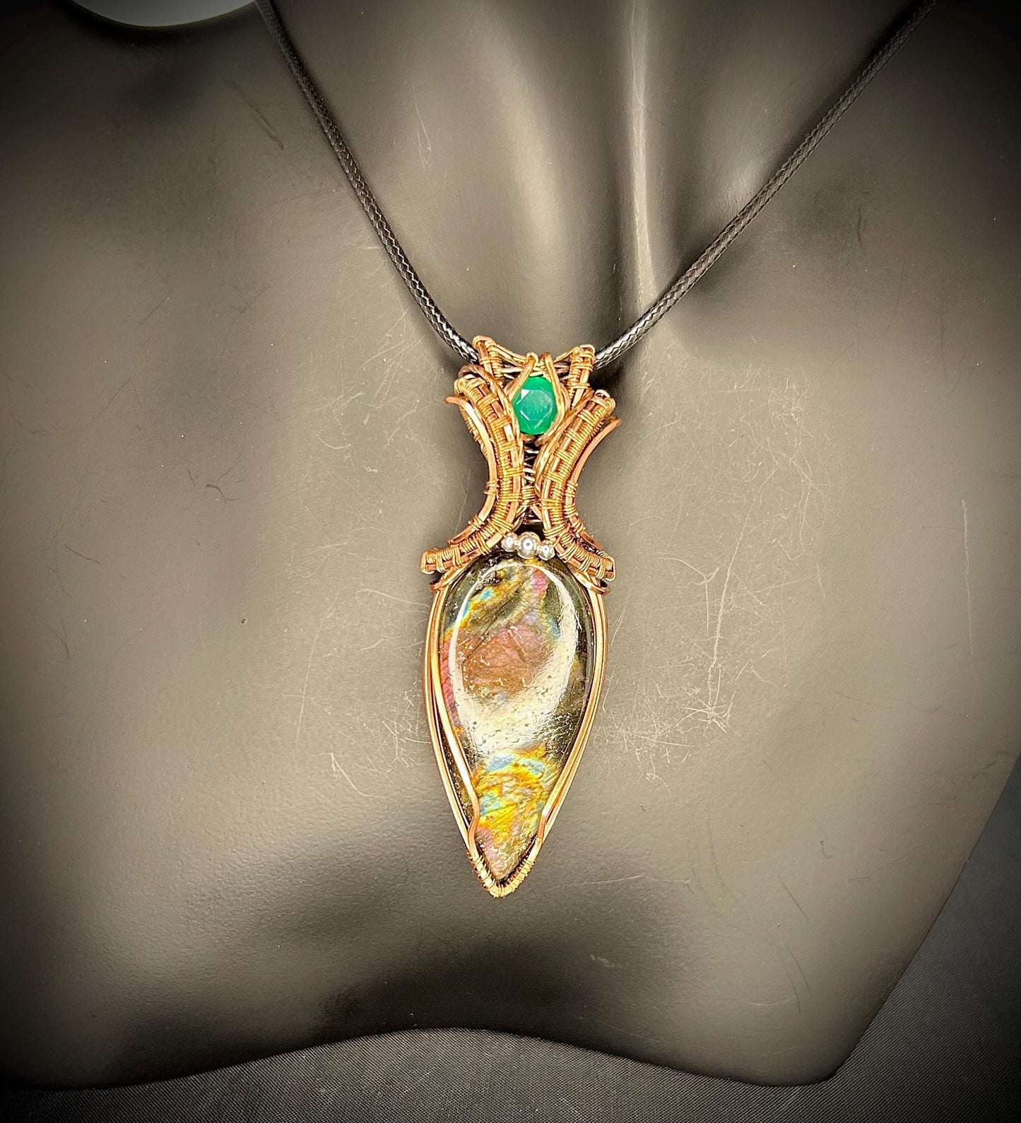 Copper Labradorite Pendant