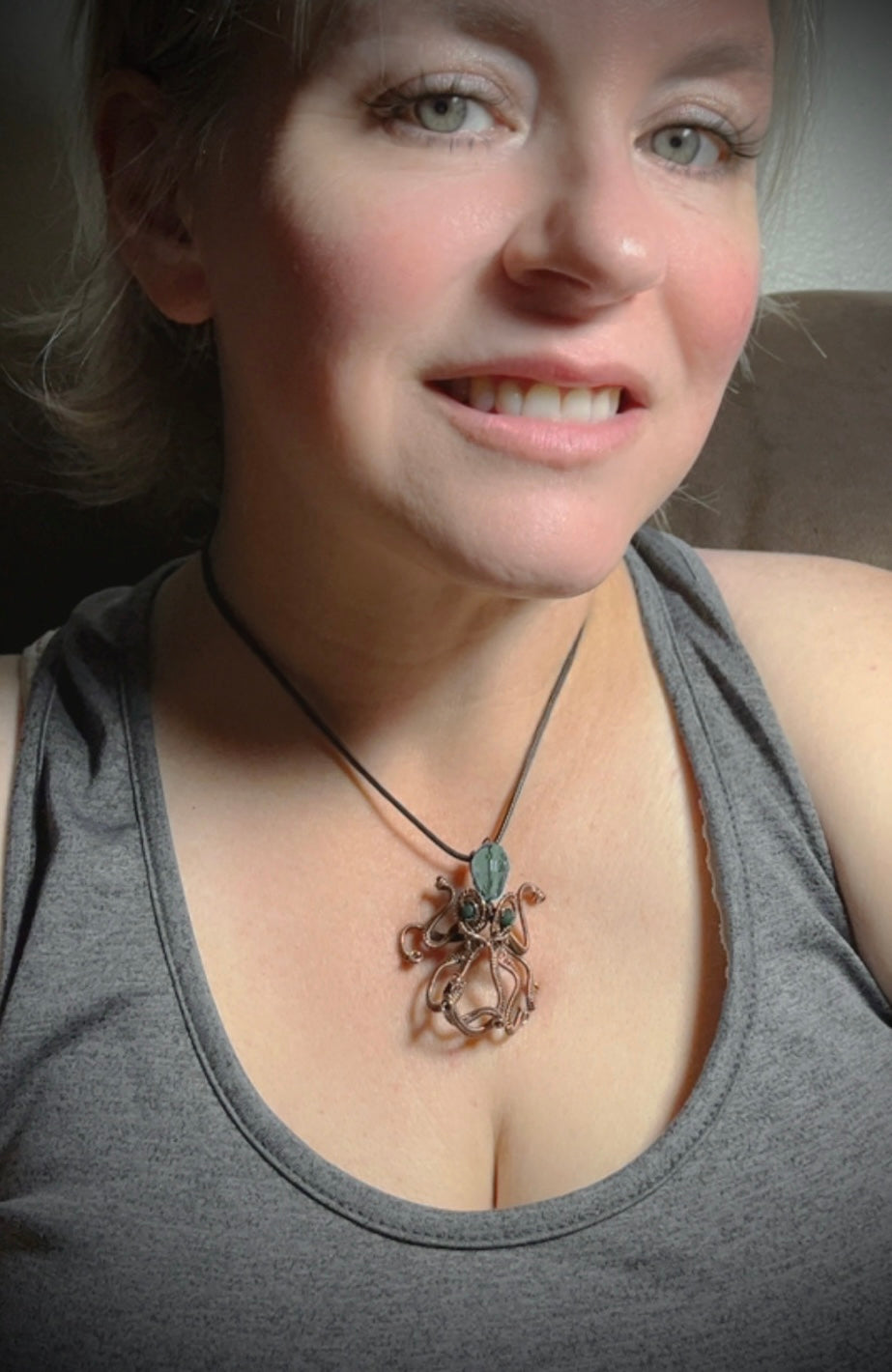 Copper Octopus Pendant