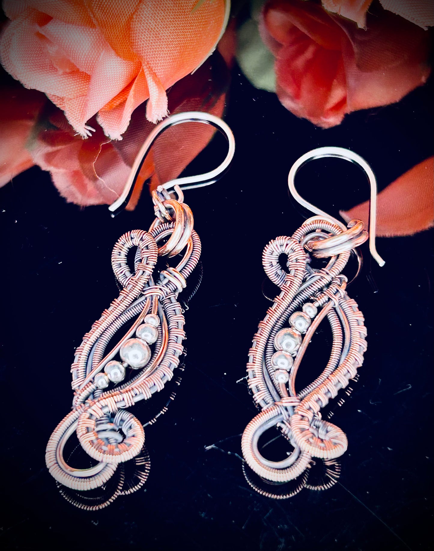 Copper Swirl Earrings