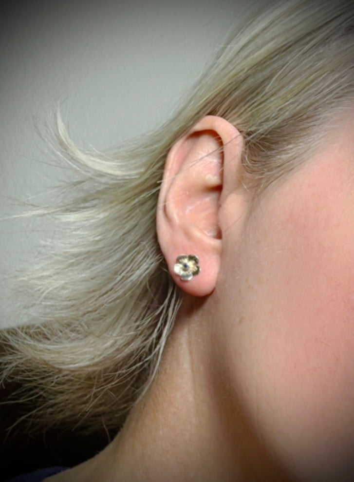 Silver Blossom Earrings