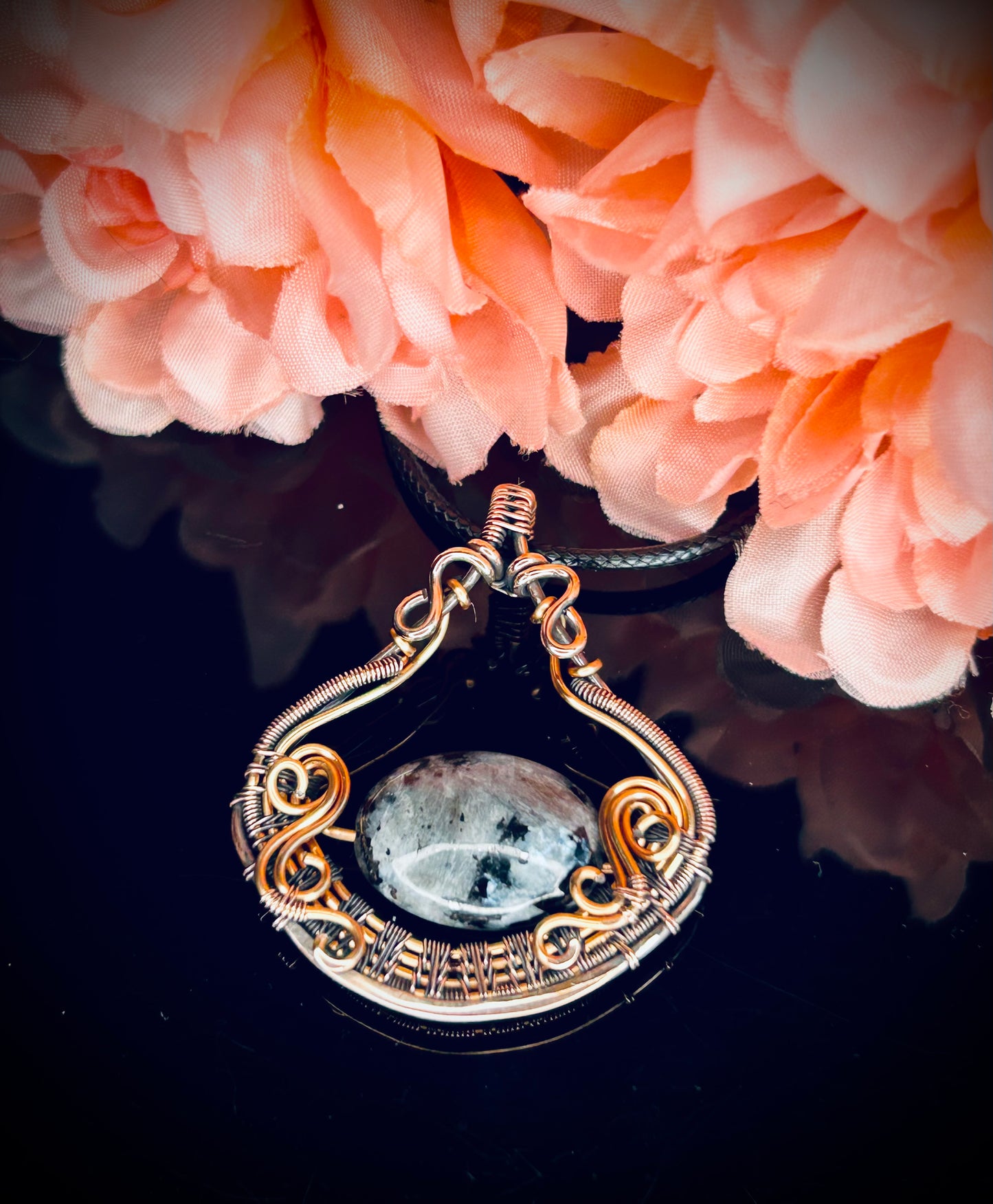 Larvikite Fidget Pendant