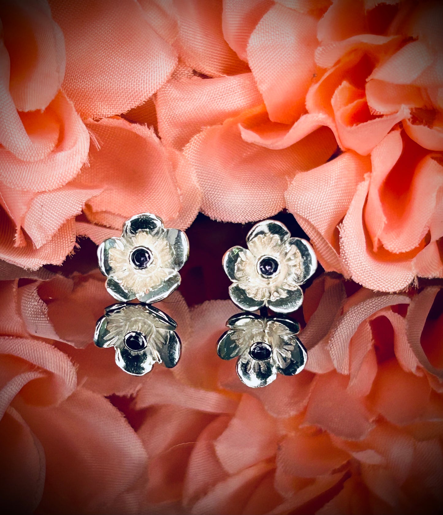 Silver Blossom Earrings