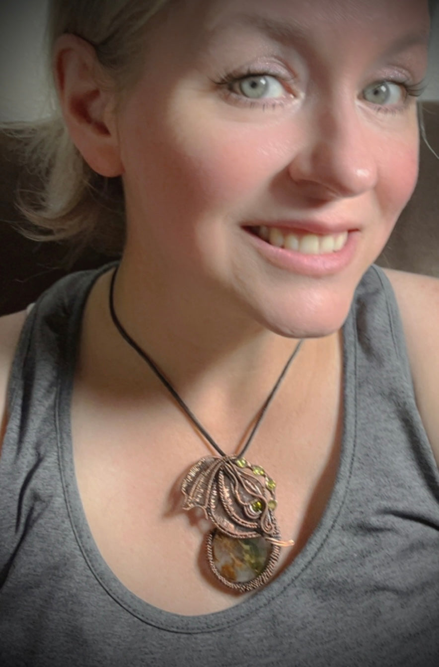 Copper Elephant Pendant