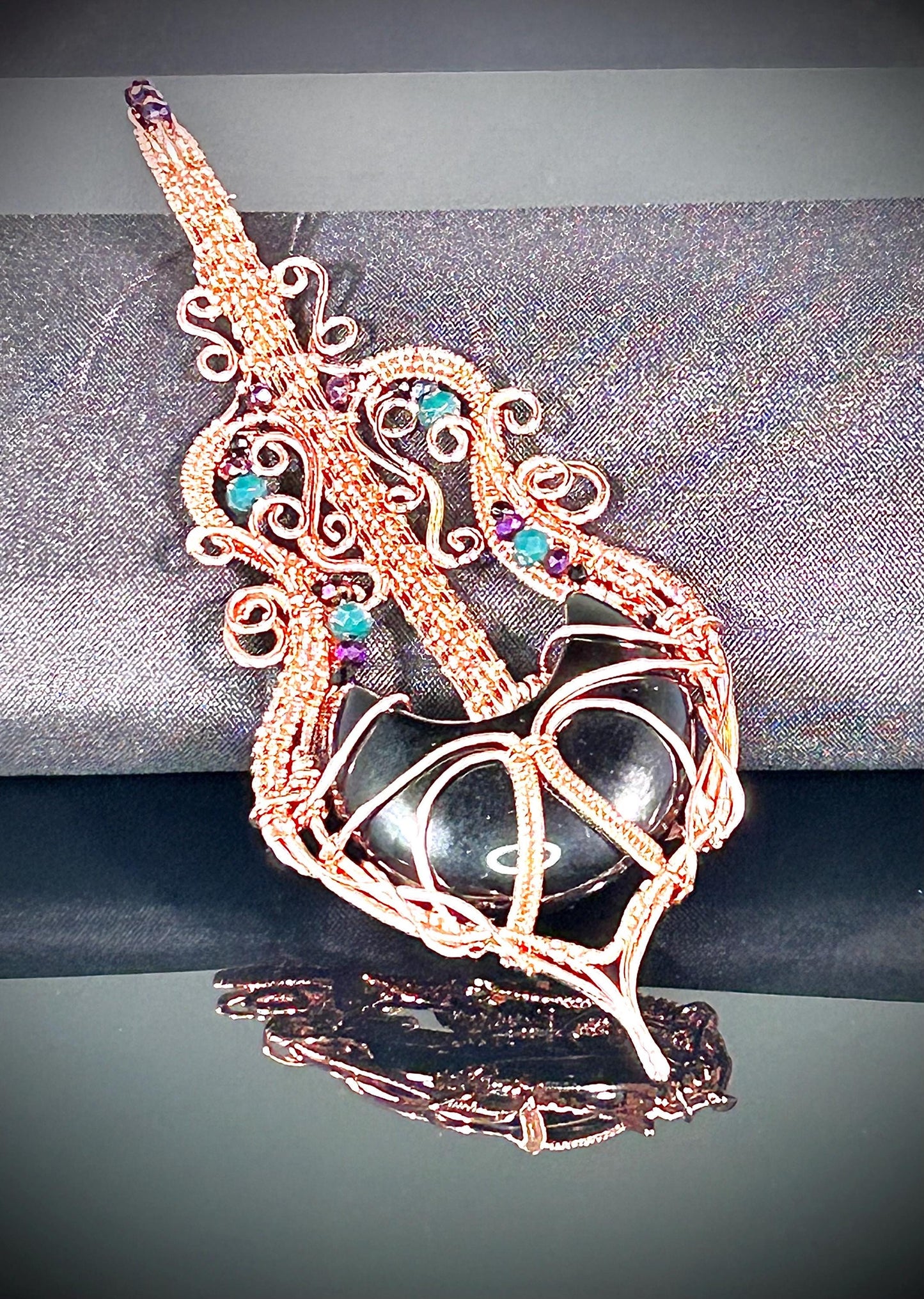 Copper Guitar Pendant