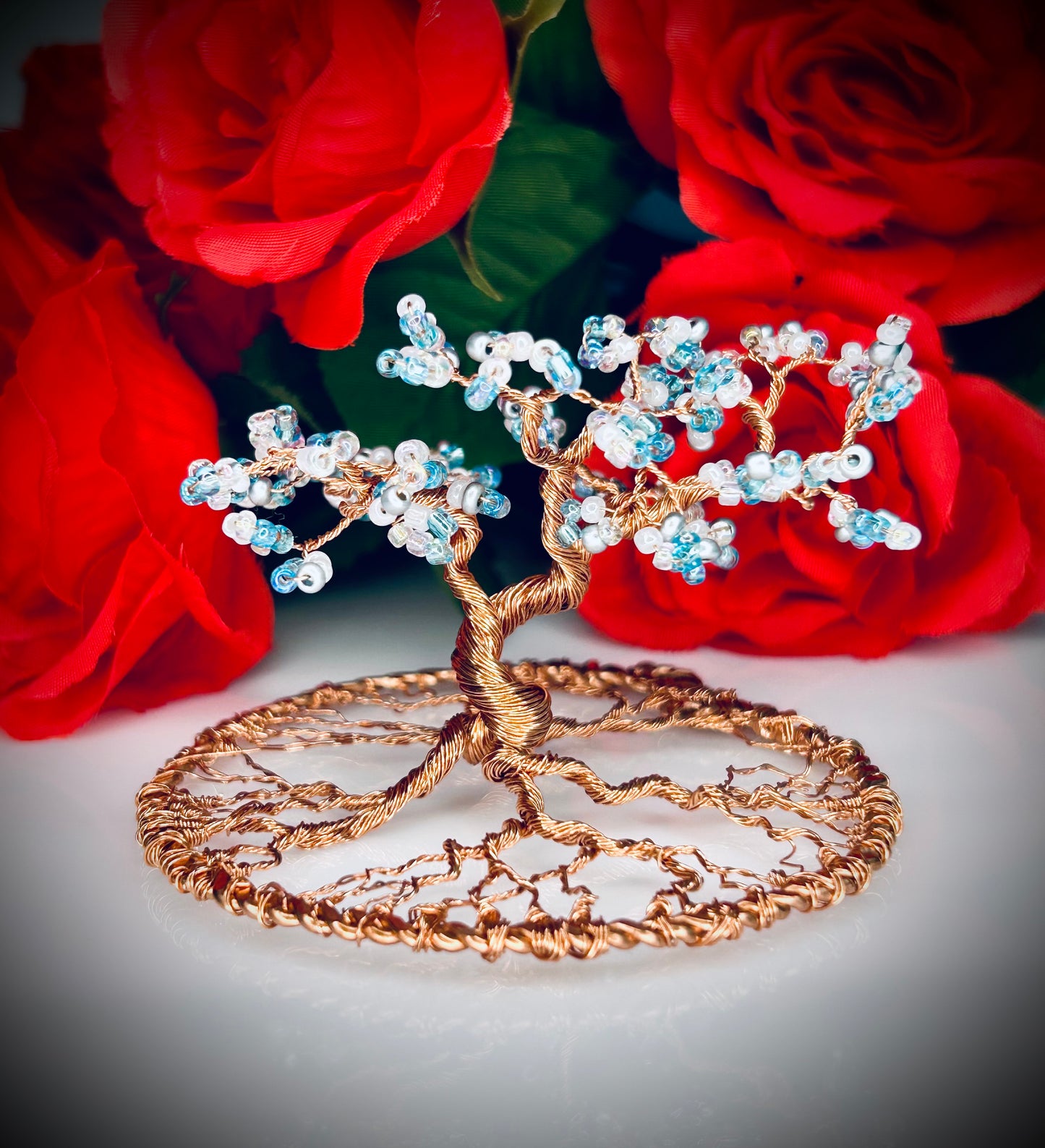 Mini Copper Bonsai Tree Sculpture