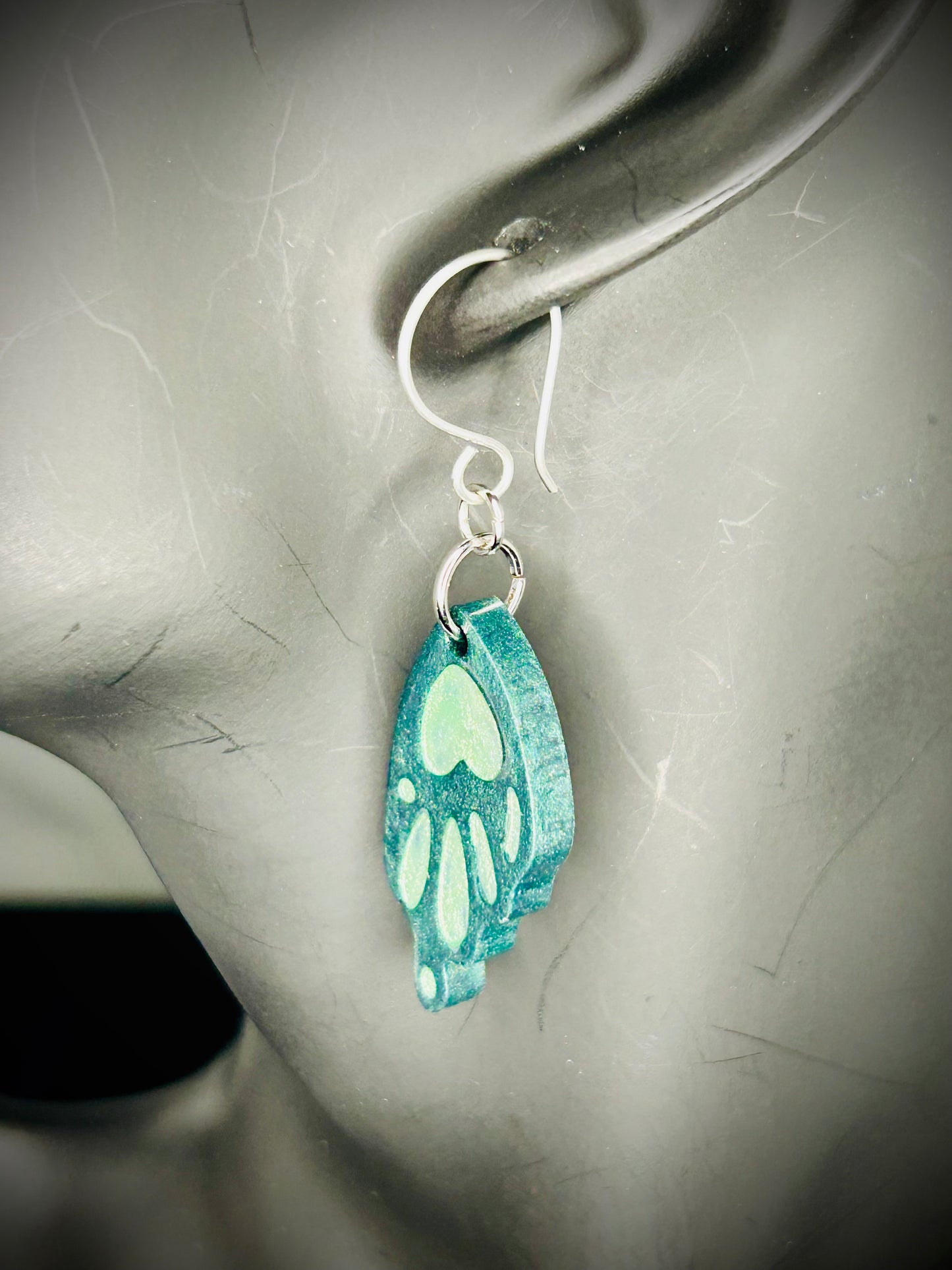 Resin Butterfly Wing Earrings
