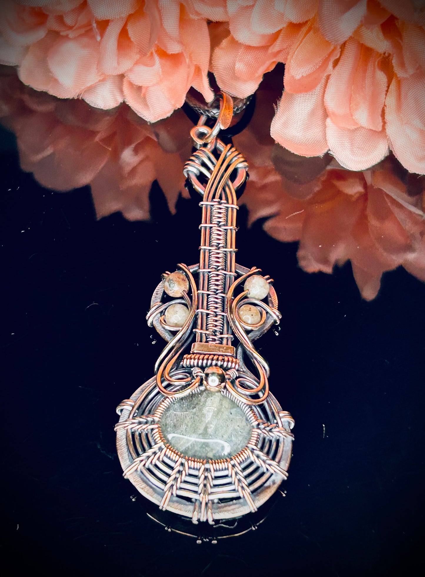 Copper Guitar Pendant