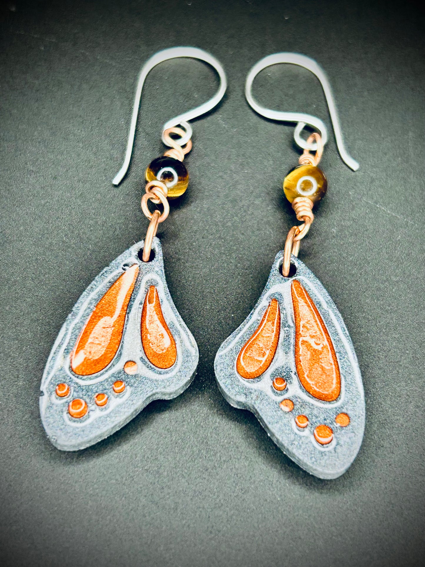 Resin Butterfly Wing Earrings