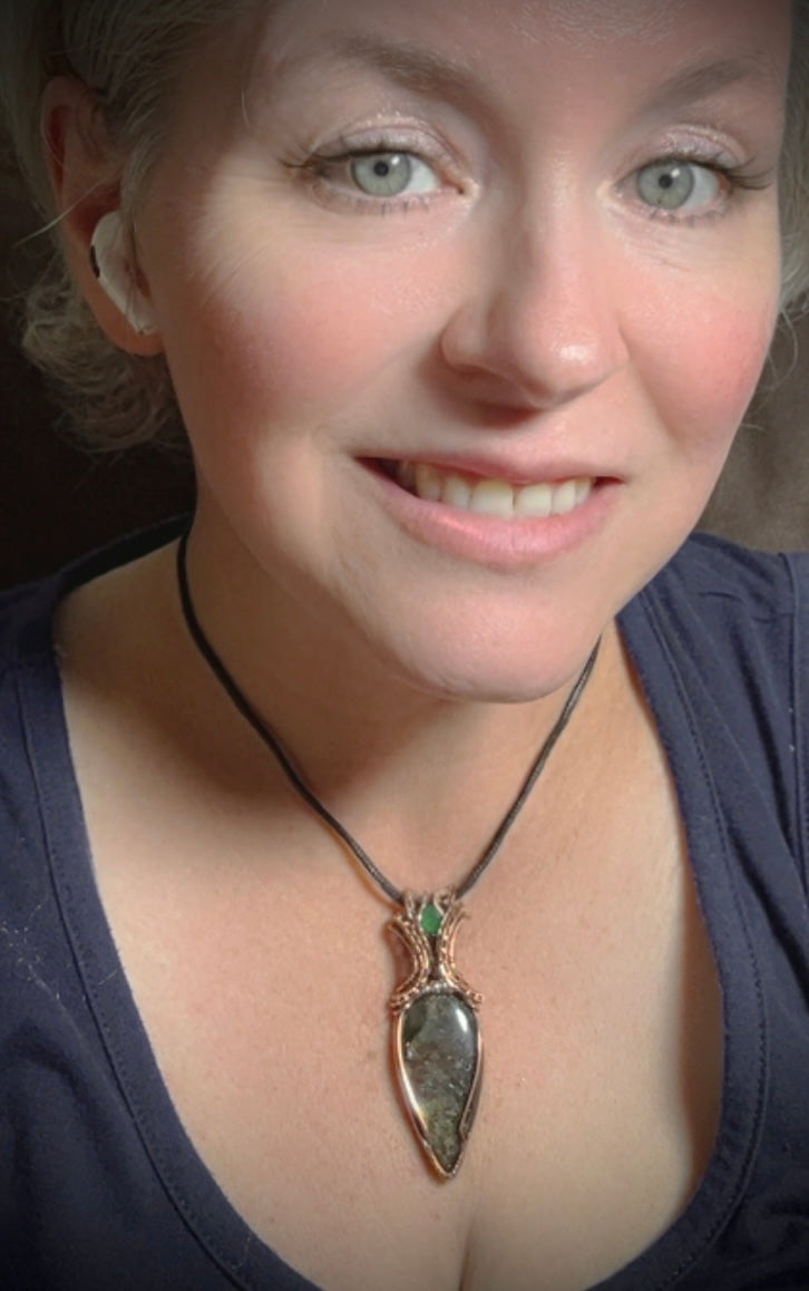 Copper Labradorite Pendant