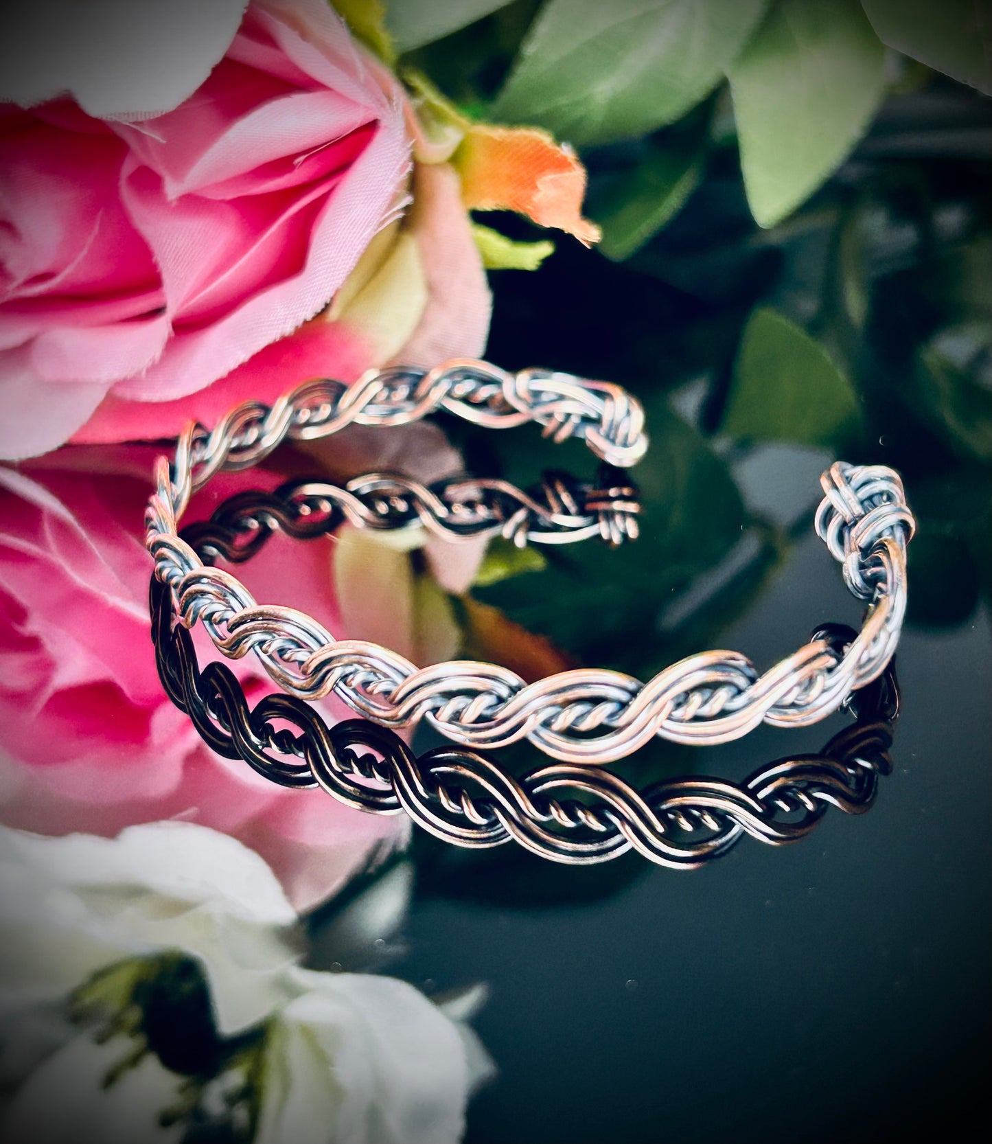 Copper Weave Cuff Bracelet