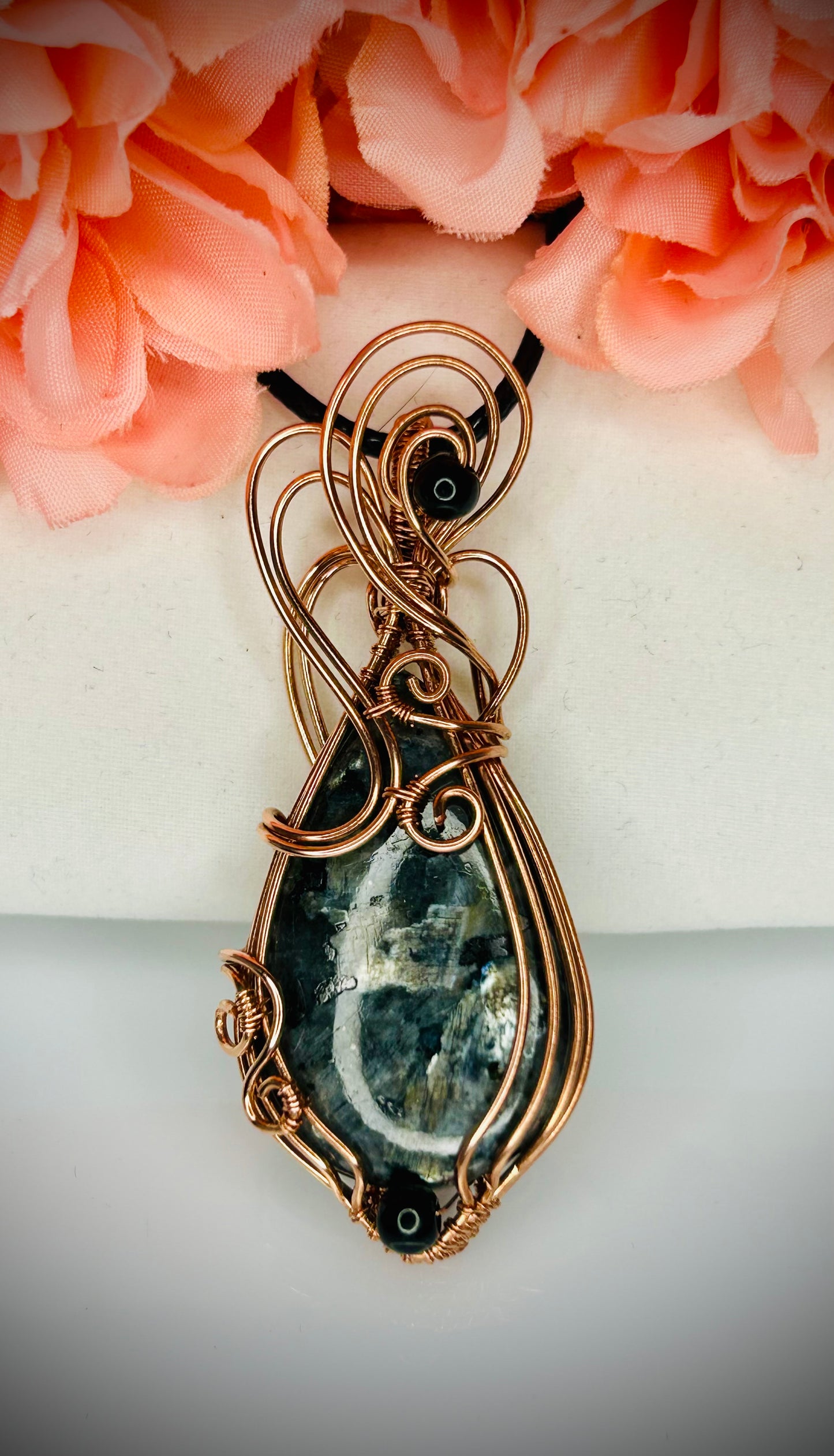 Copper Larvikite Pendant