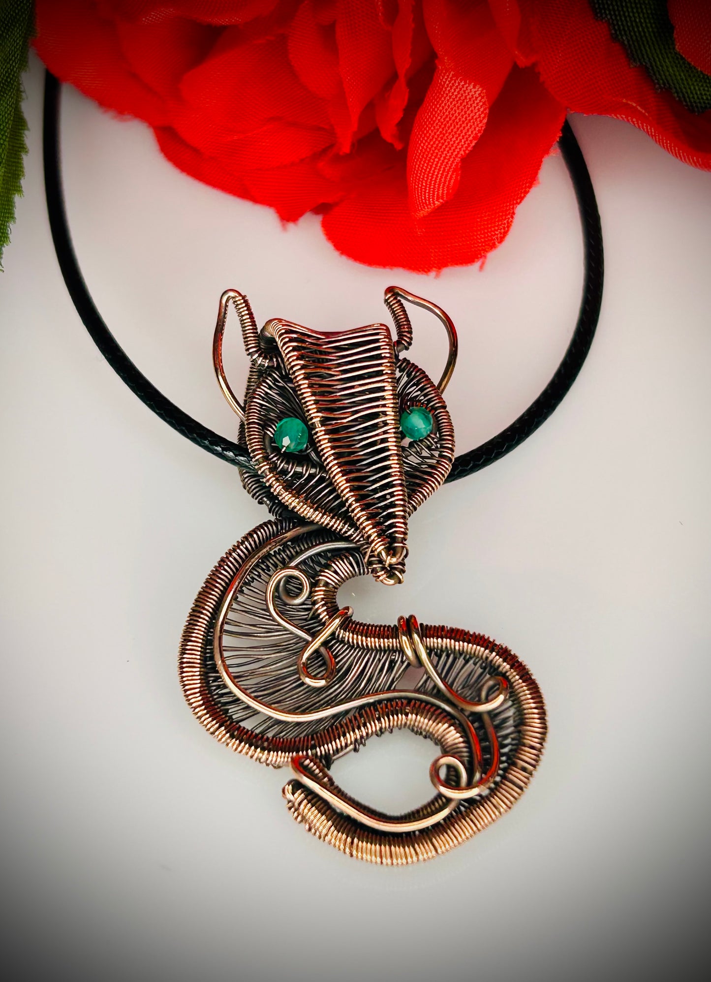 Green Onyx Fox Pendant