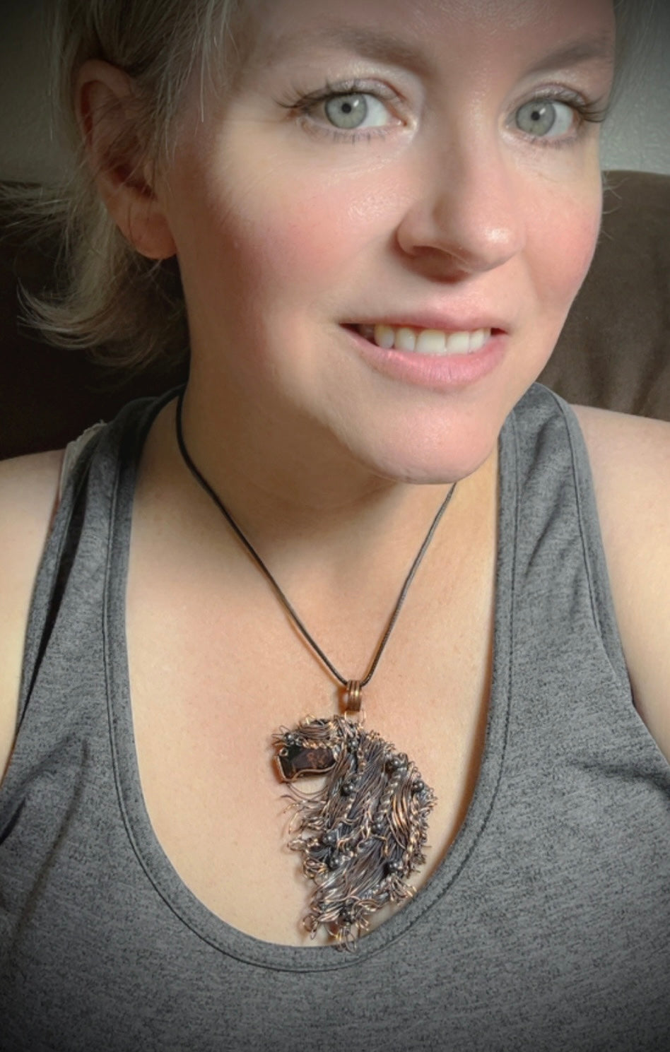 Mahogany Obsidian Horse Pendant