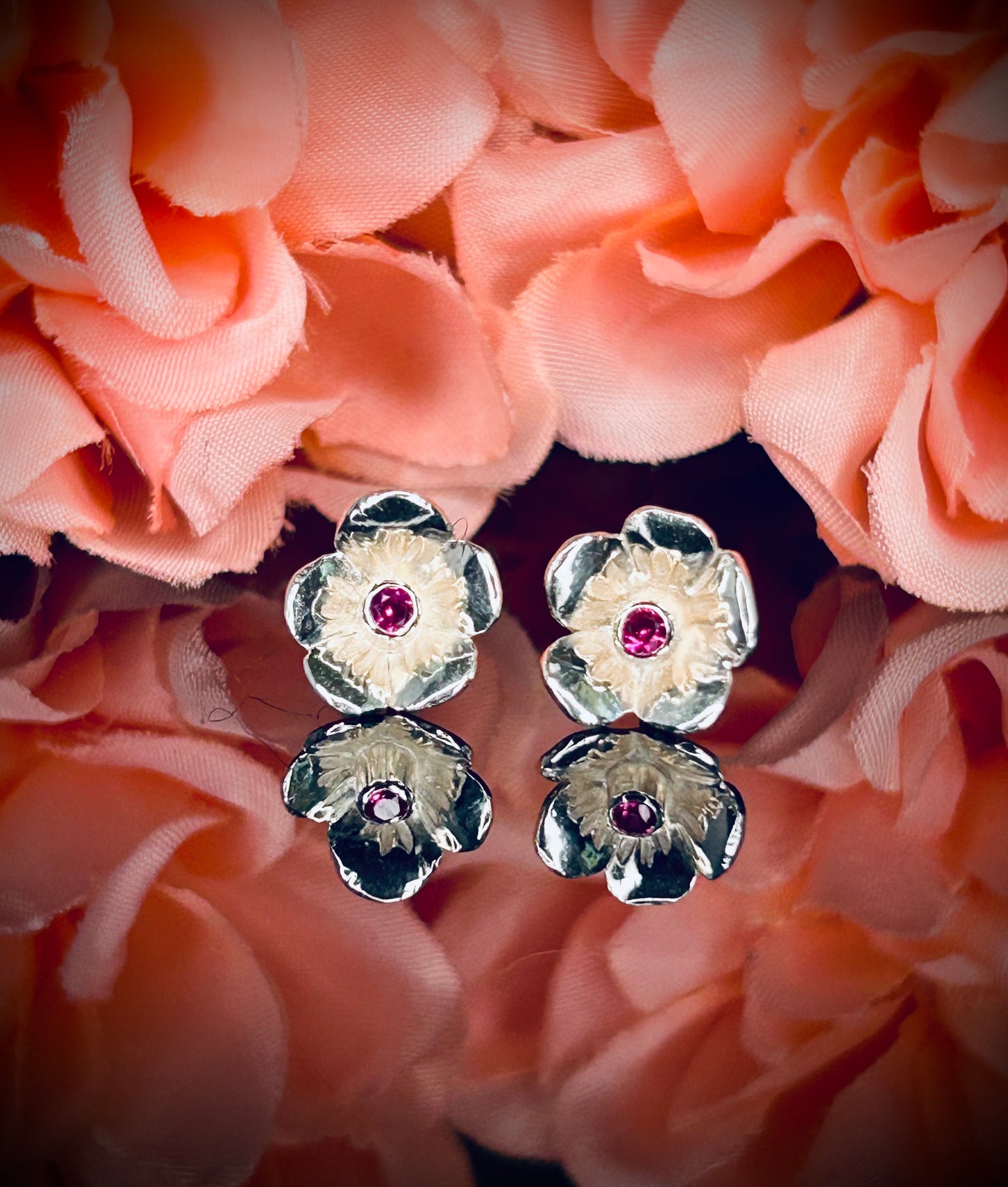 Silver Blossom Earrings