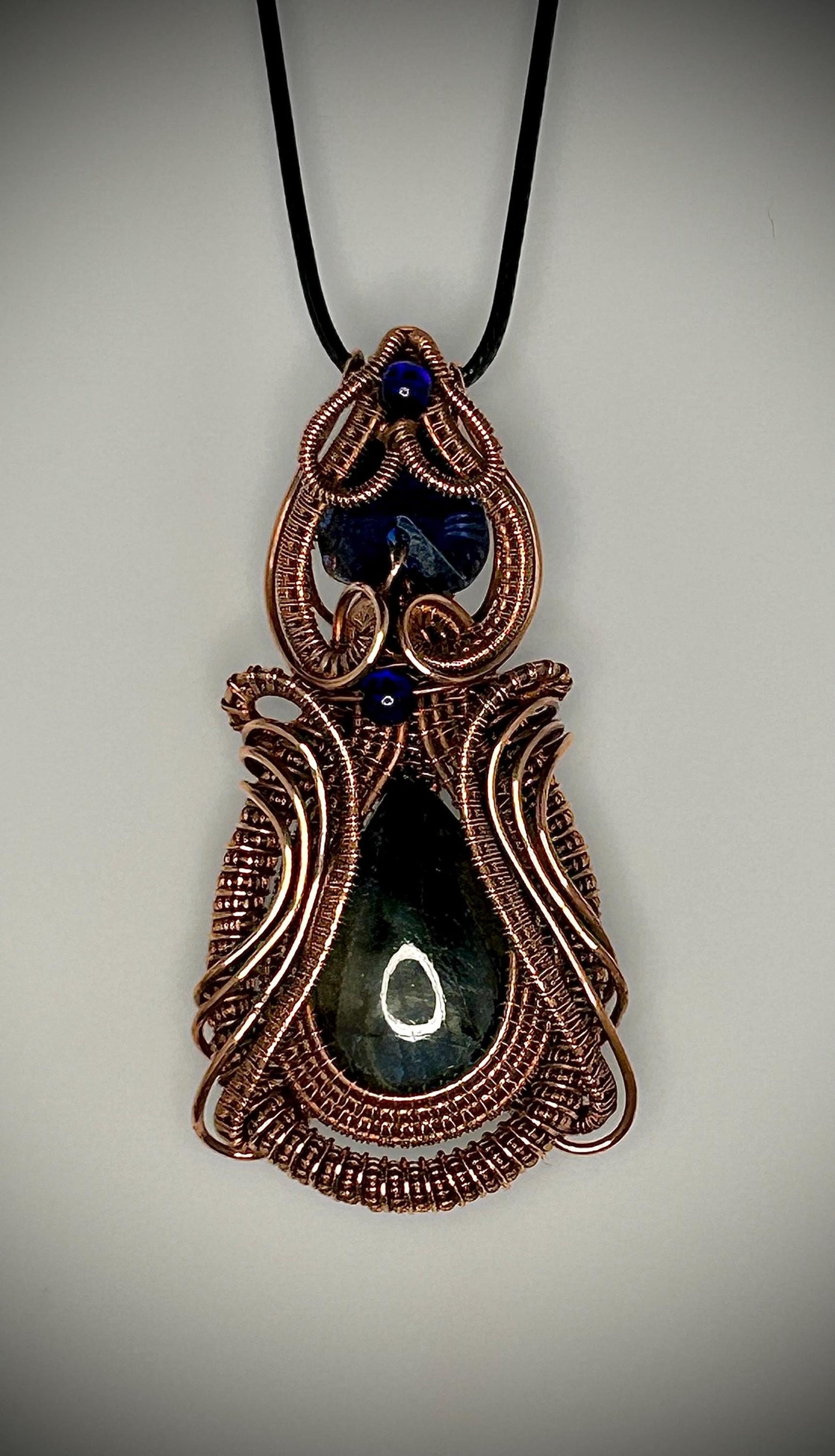Copper Floral Pendant