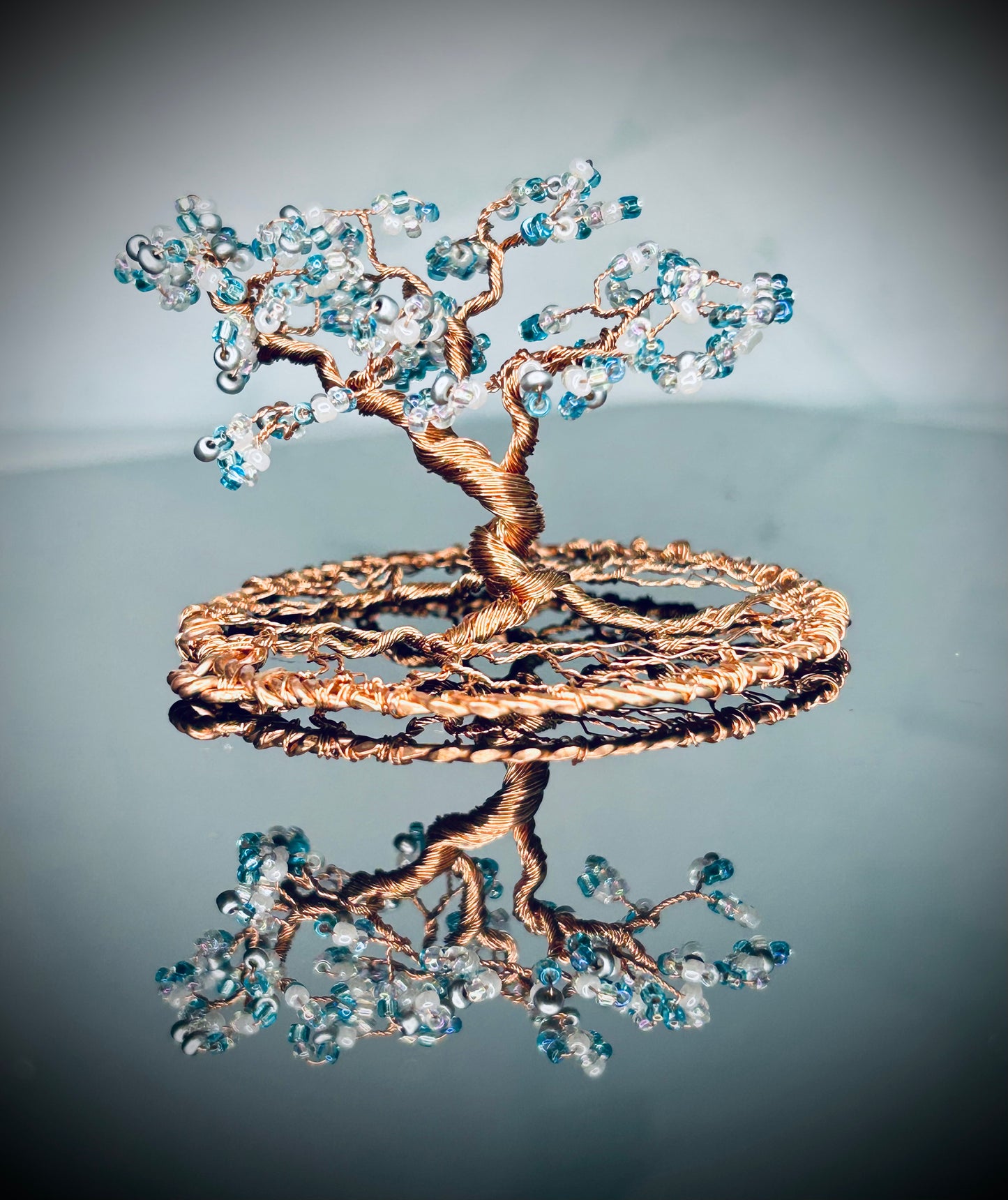 Mini Copper Bonsai Tree Sculpture