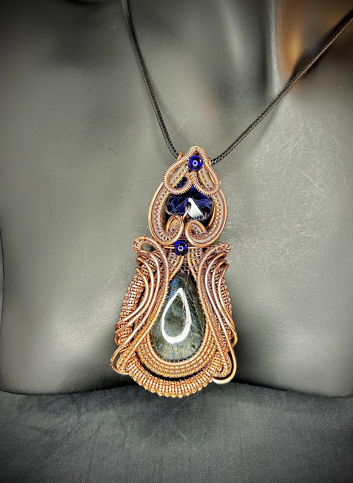 Copper Floral Pendant