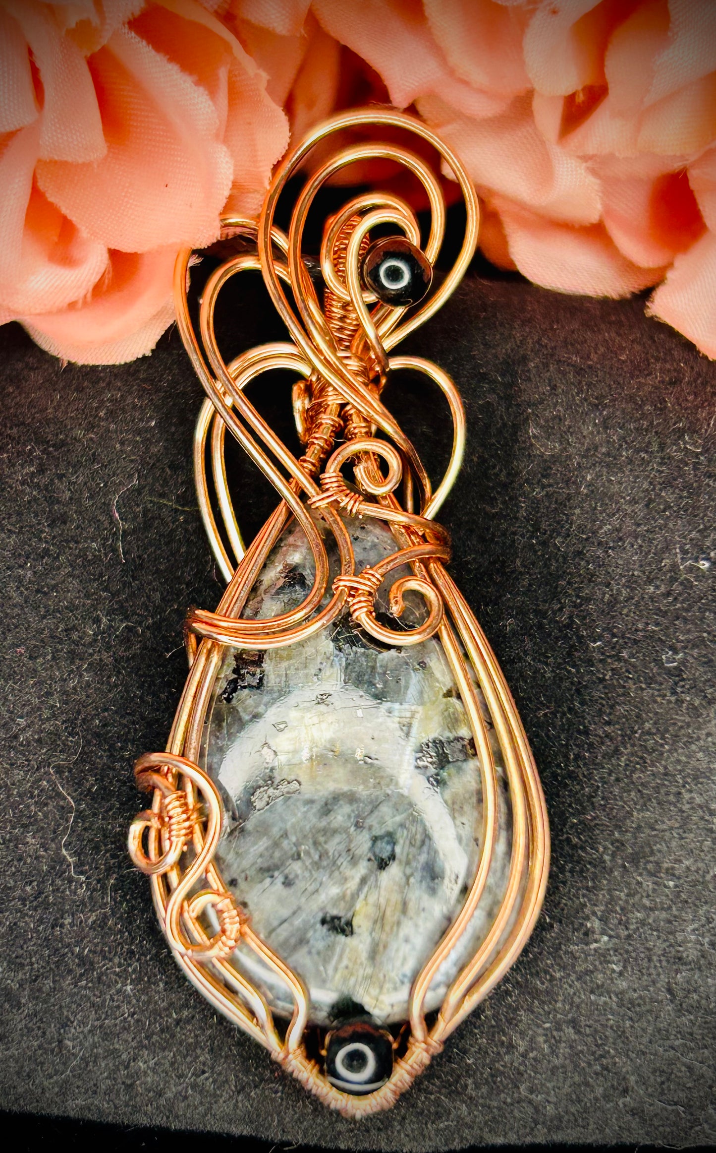Copper Larvikite Pendant