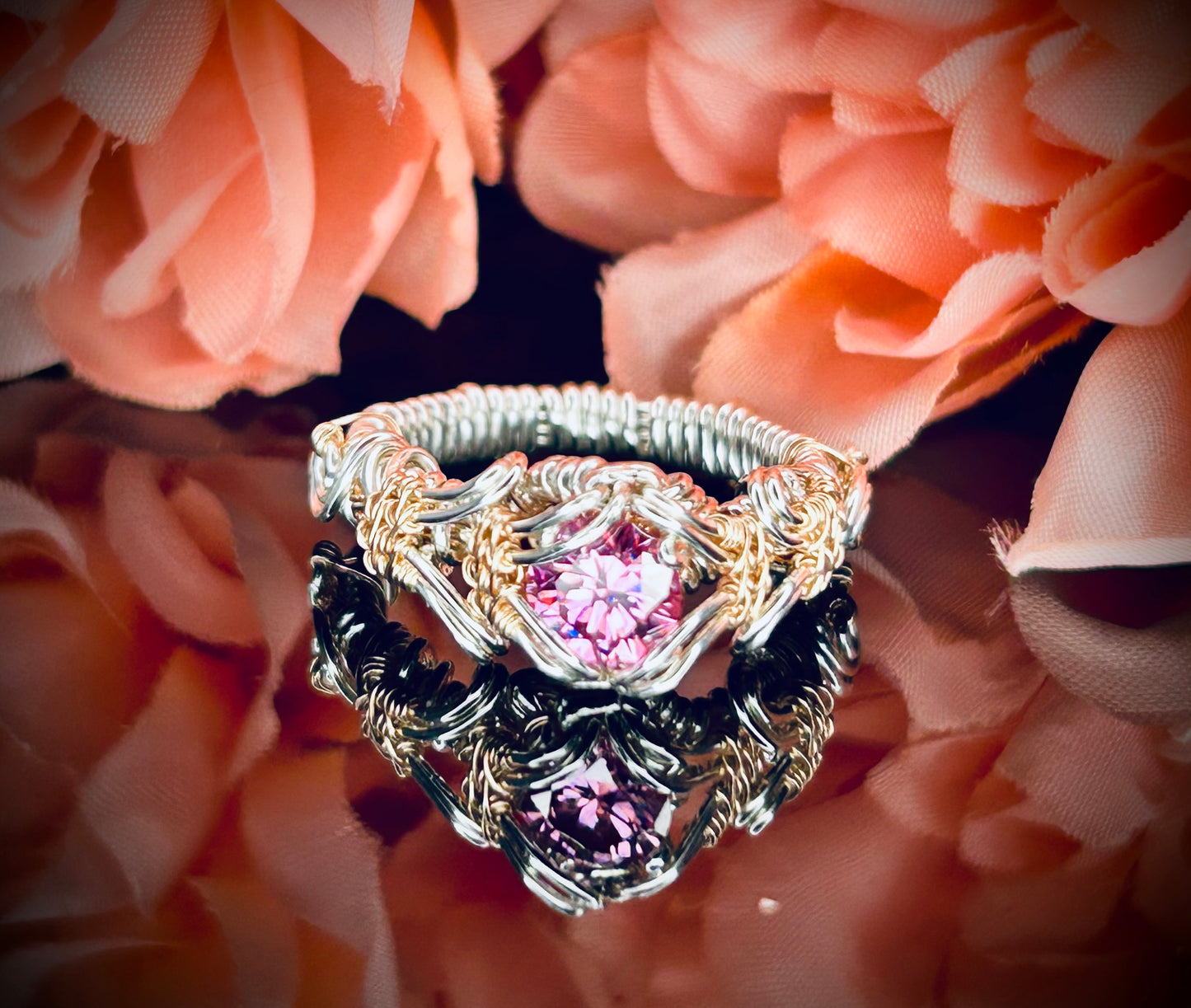 SS/RG Moissonite Ring