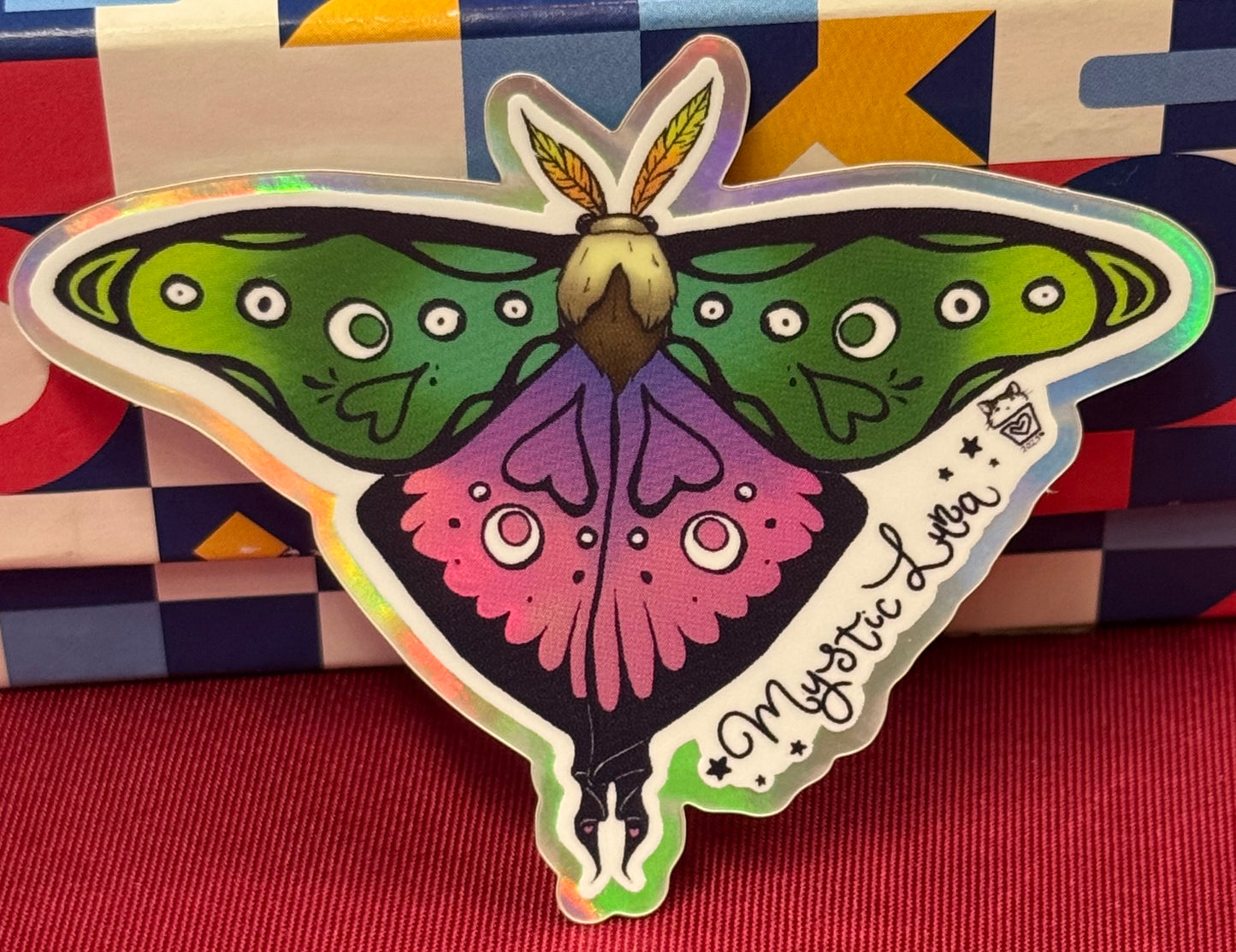 Green Luna Moth Sticker