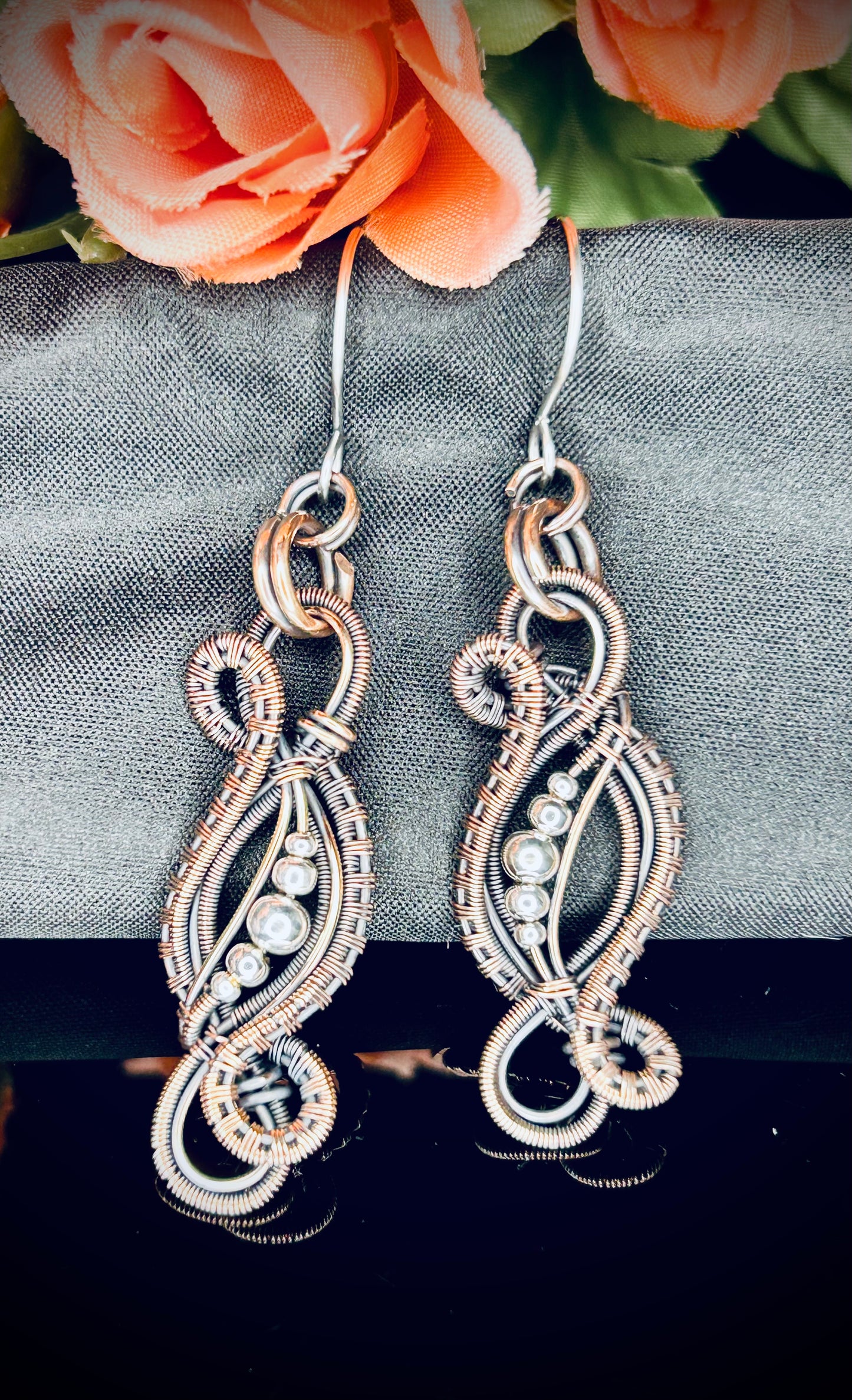 Copper Swirl Earrings