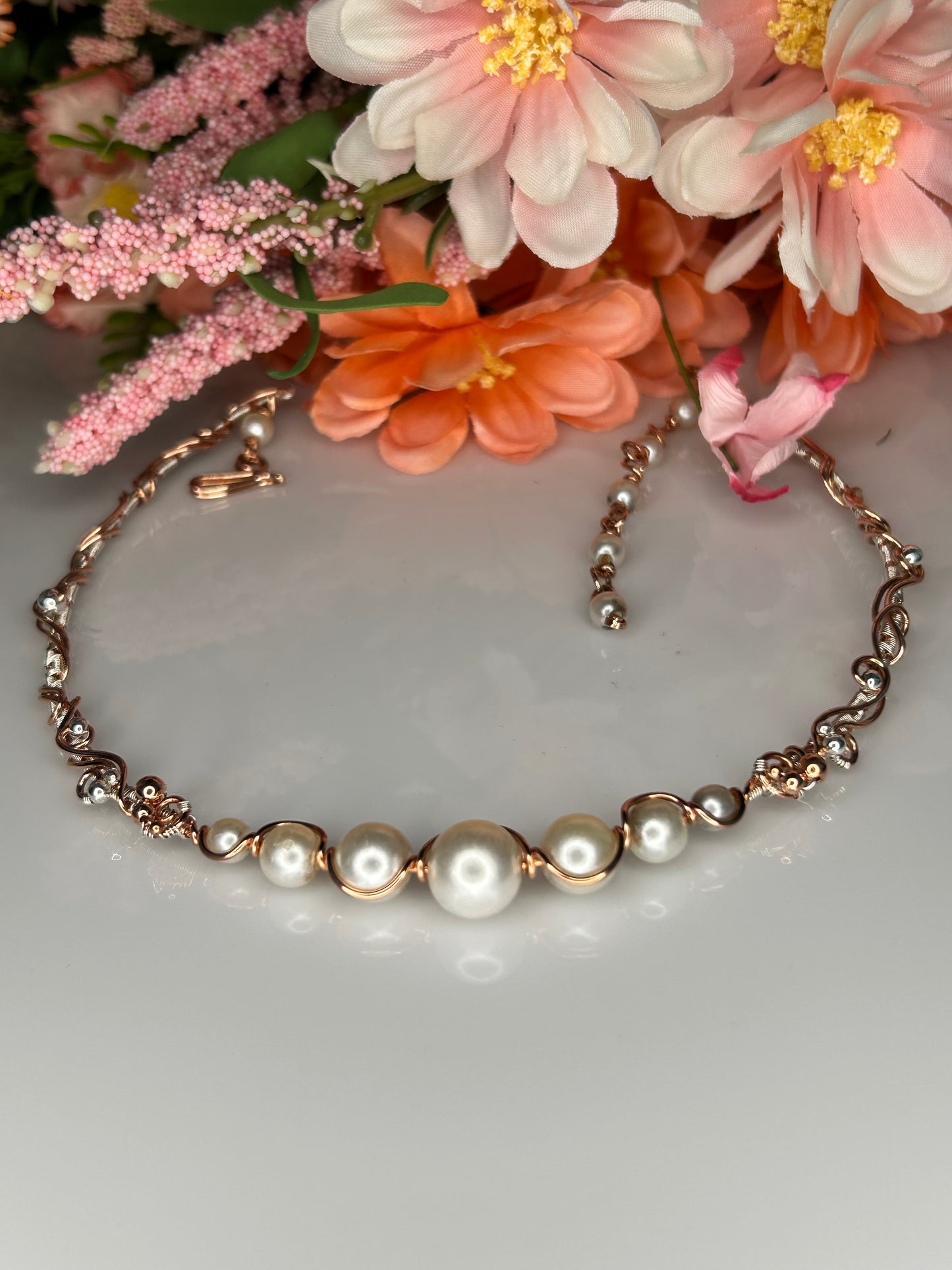 Pearl Choker and Earring Set