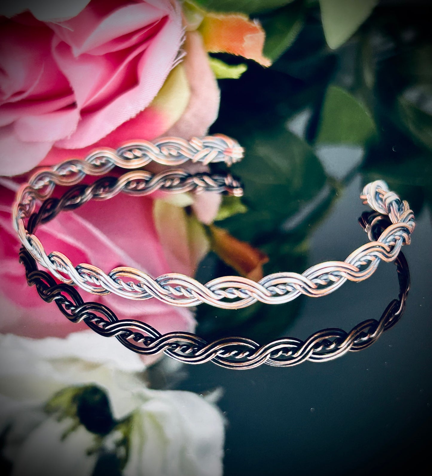Copper Weave Cuff Bracelet