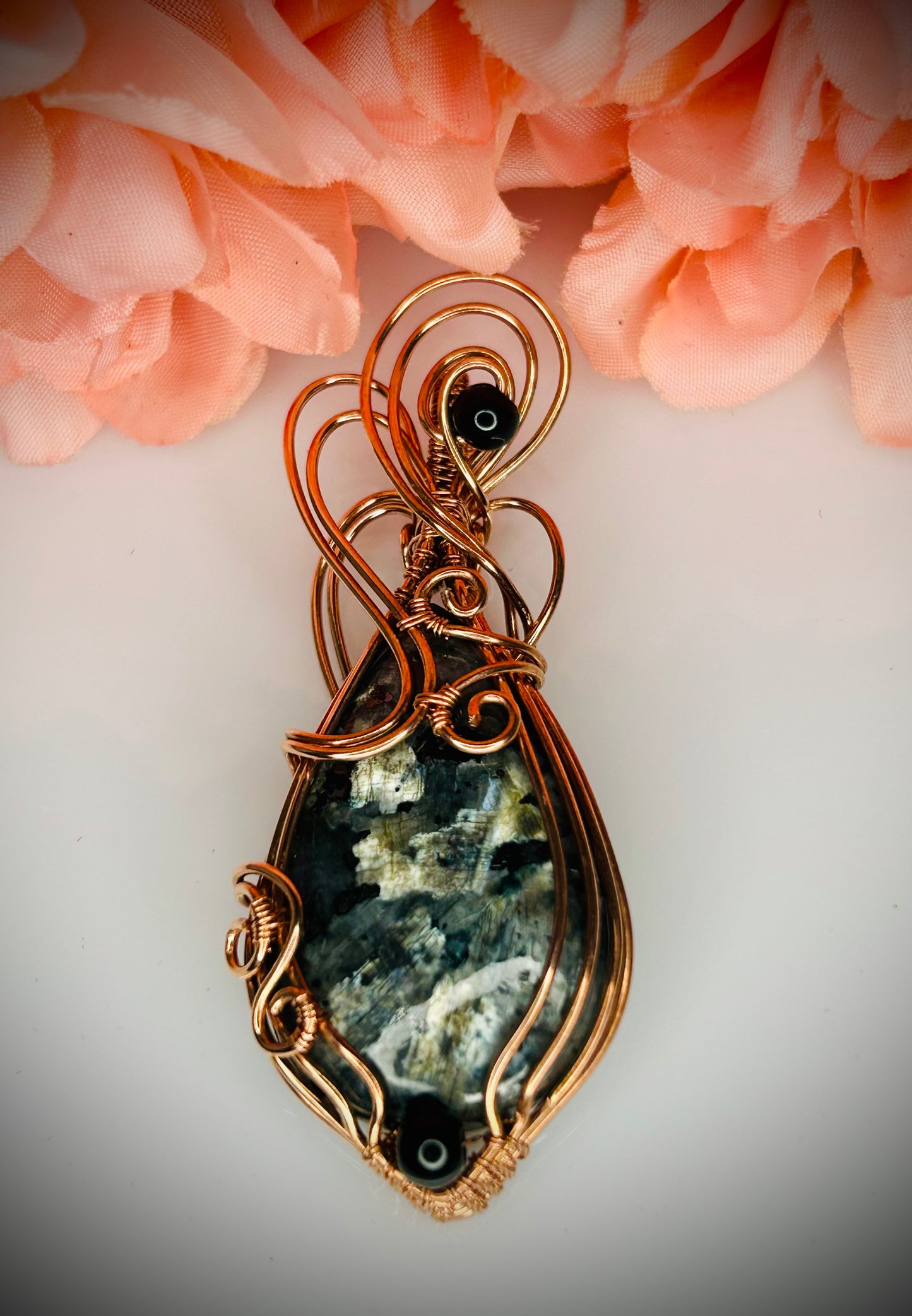 Copper Larvikite Pendant