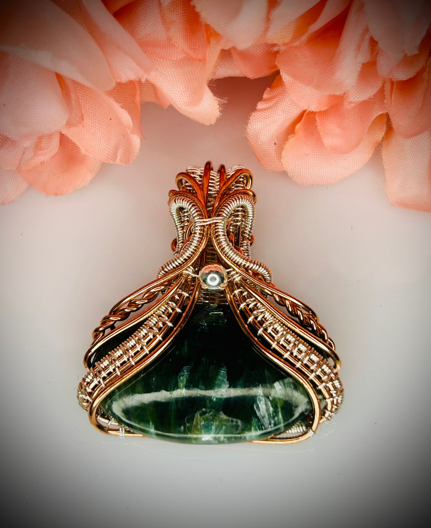 Copper/Silver Seraphinite Pendant