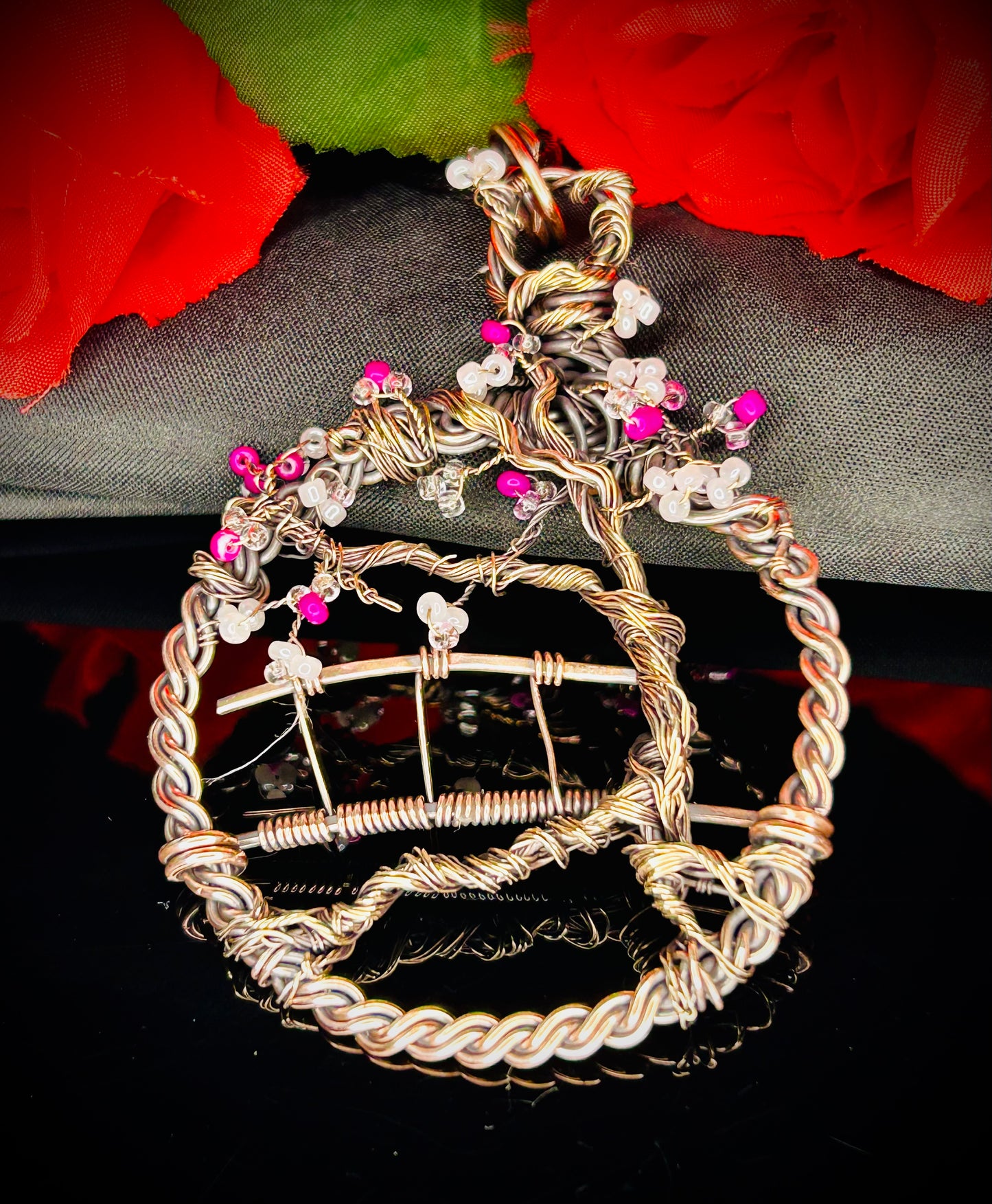 Copper/Bronze Cherry Blossom Garden Pendant