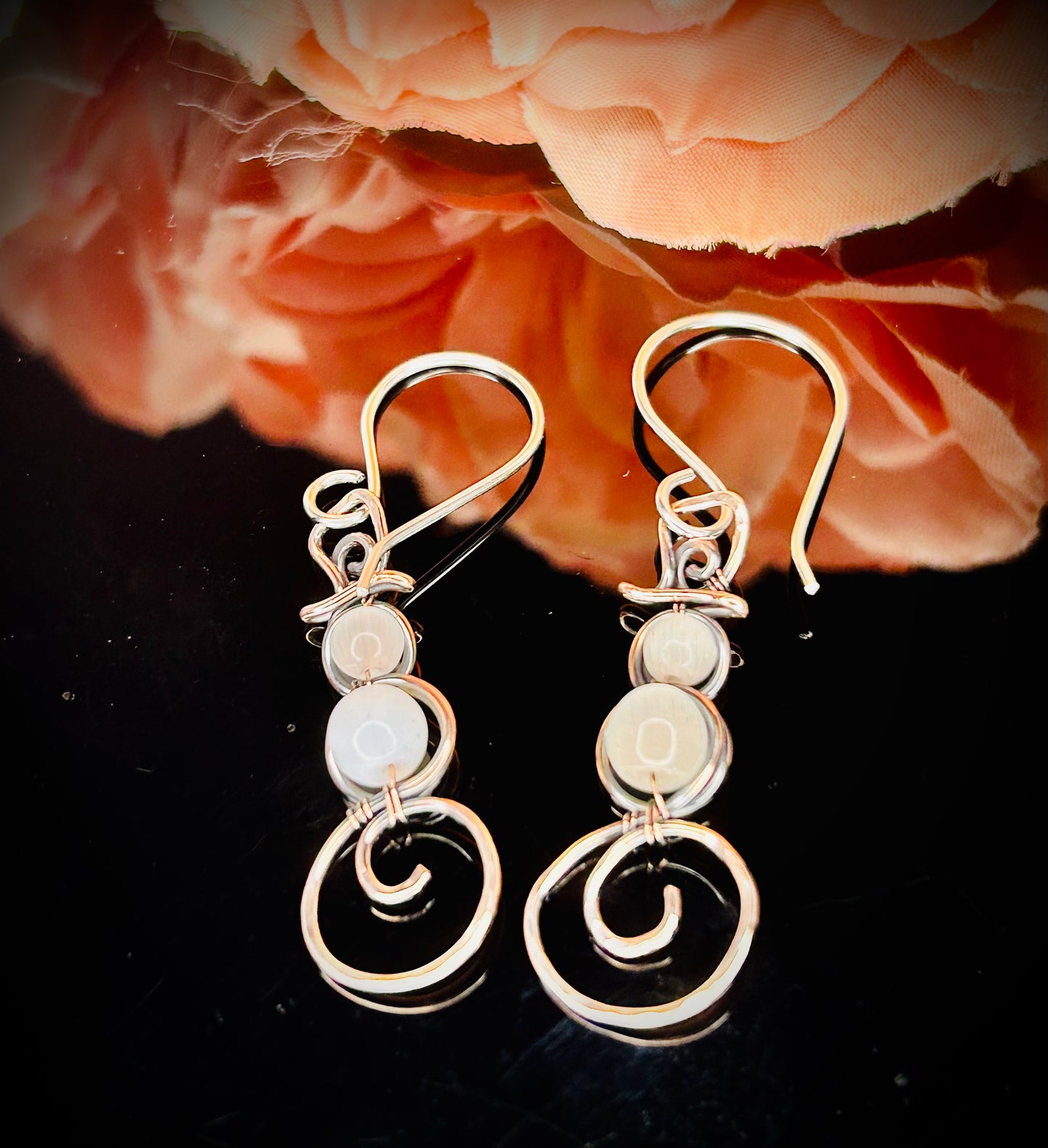 Copper Snowman Earrings