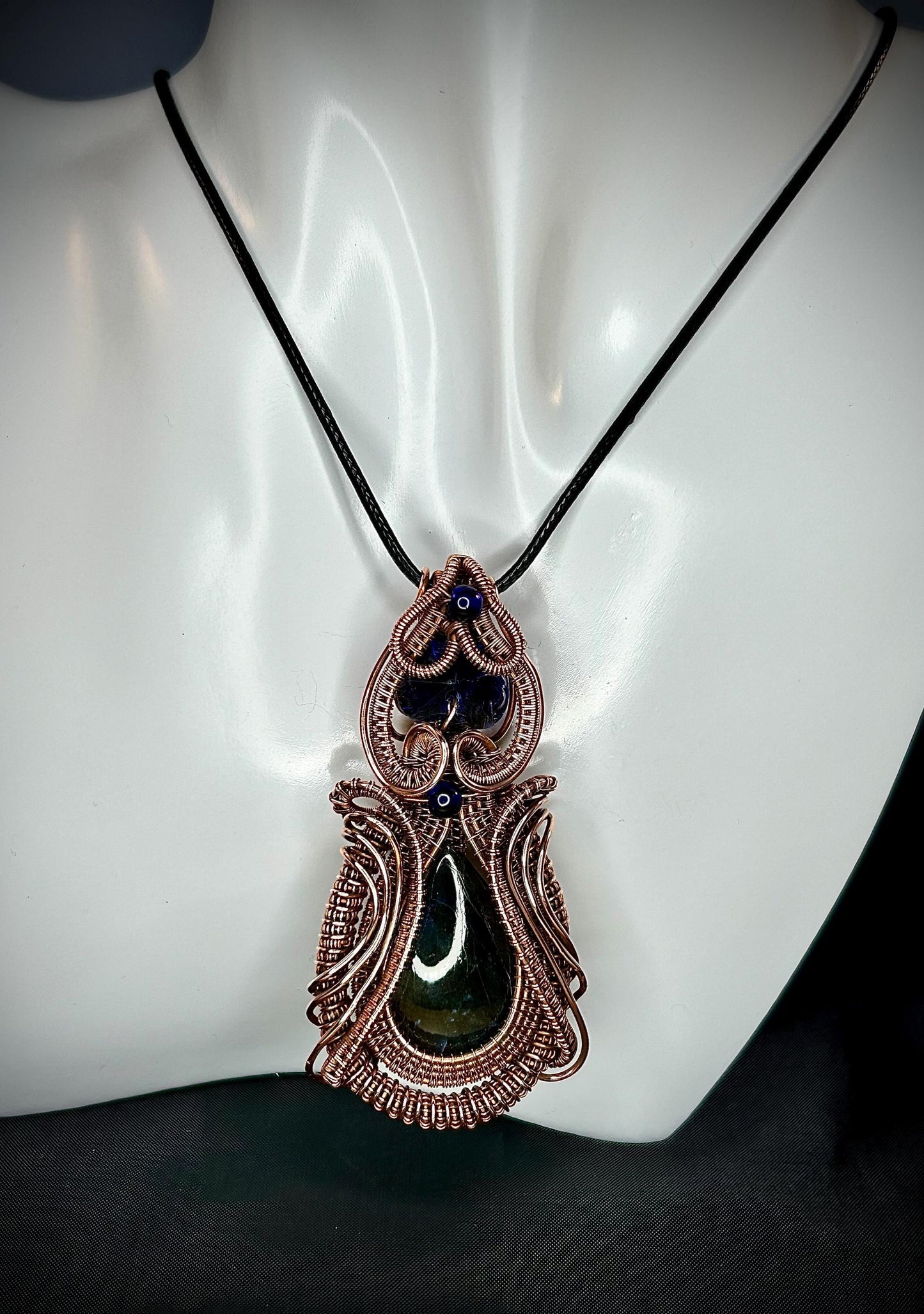 Copper Floral Pendant