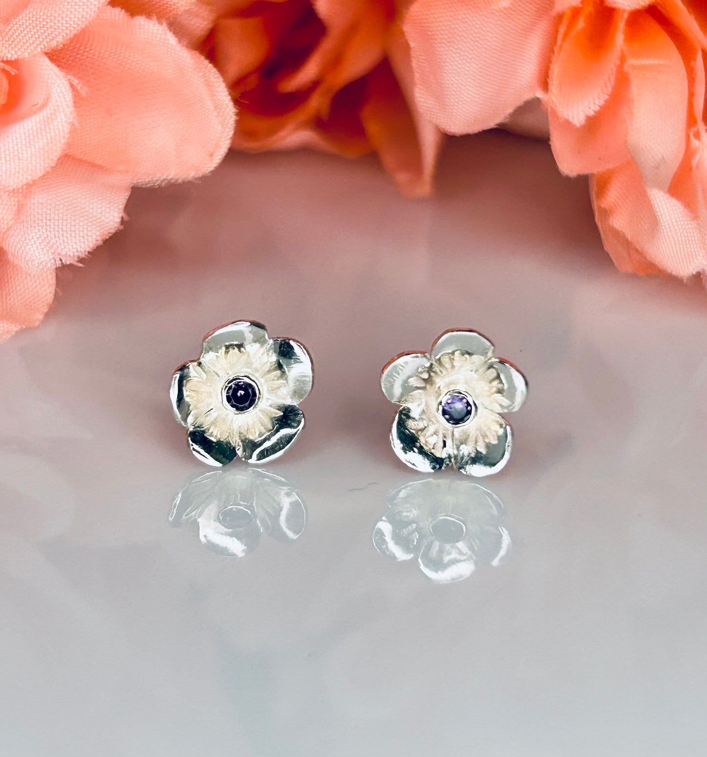 Silver Blossom Earrings