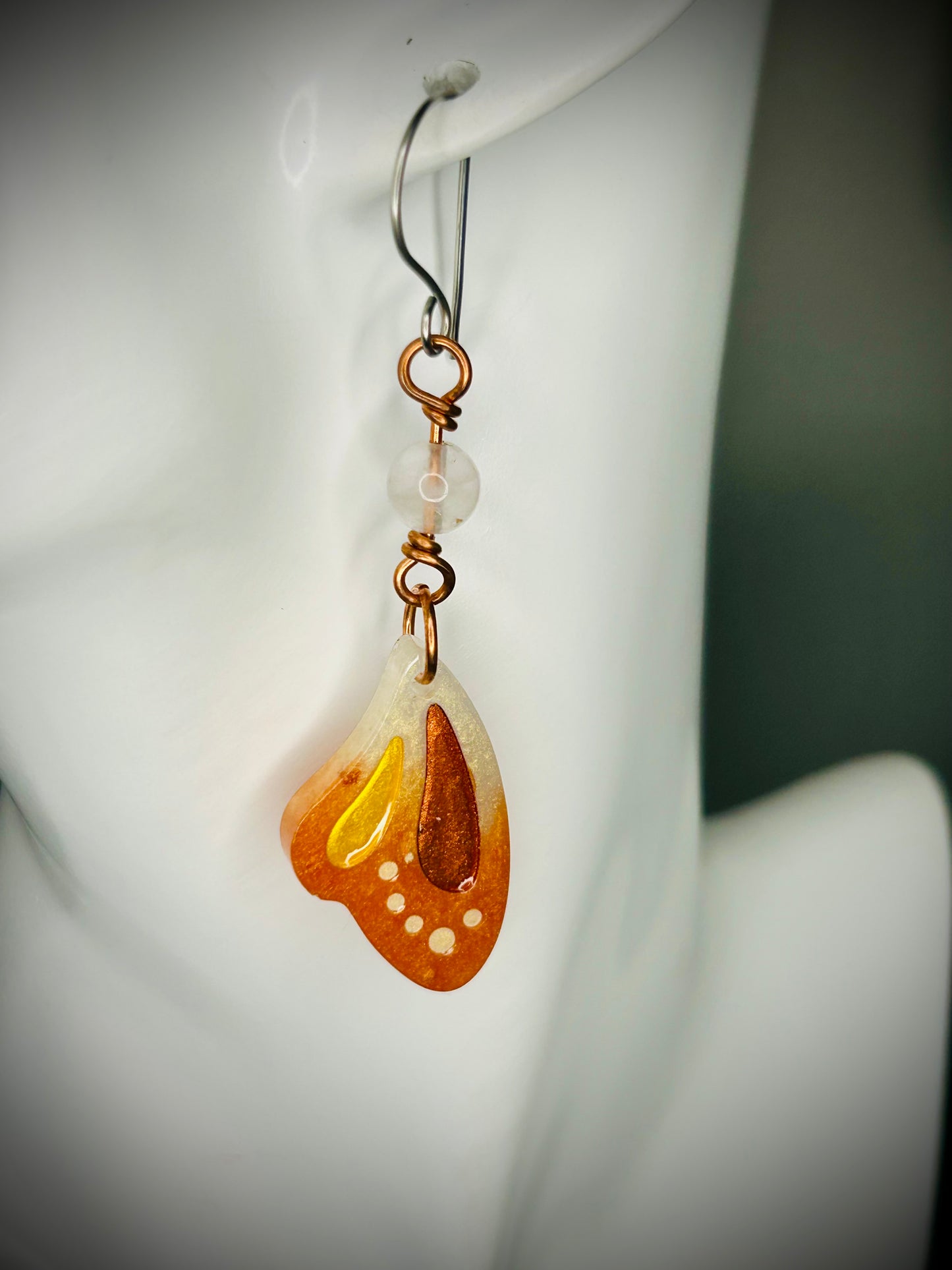 Resin Butterfly Wing Earrings