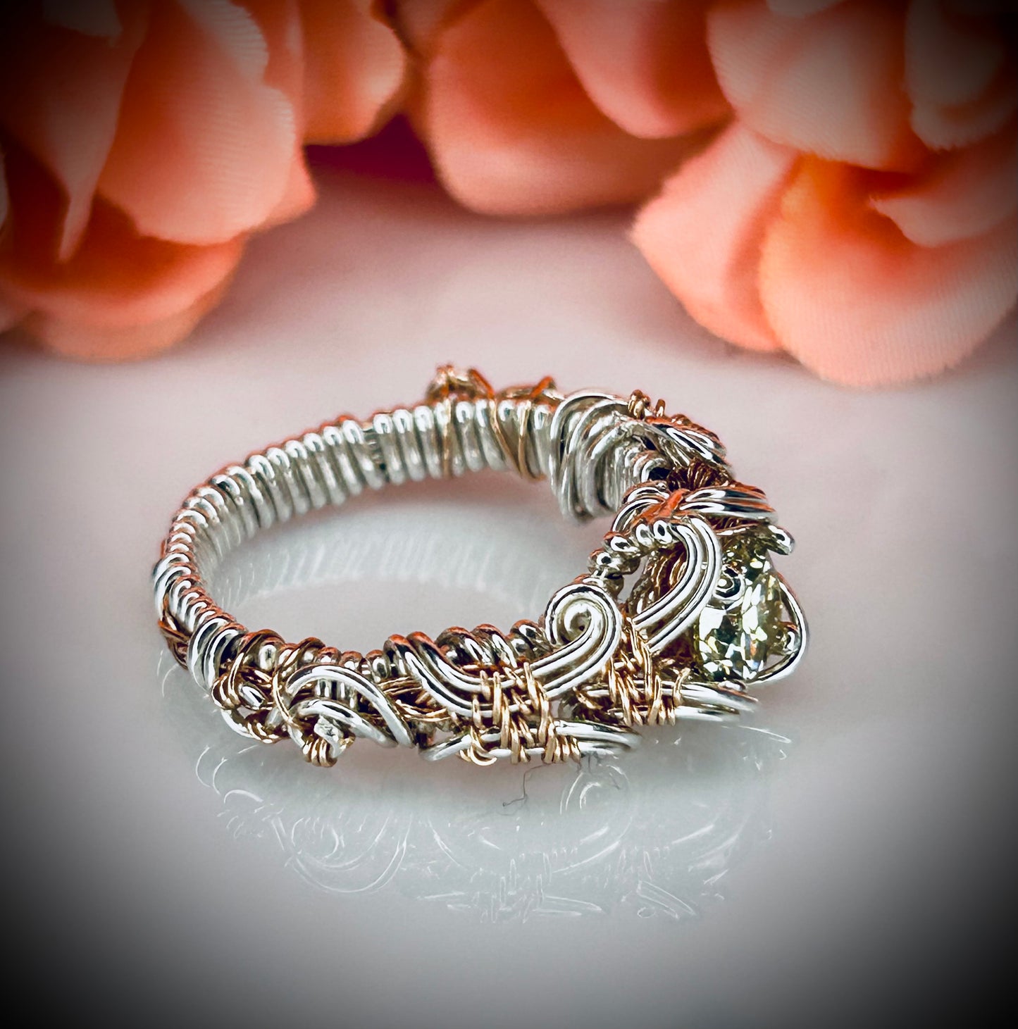 SS/RG Moissonite Ring