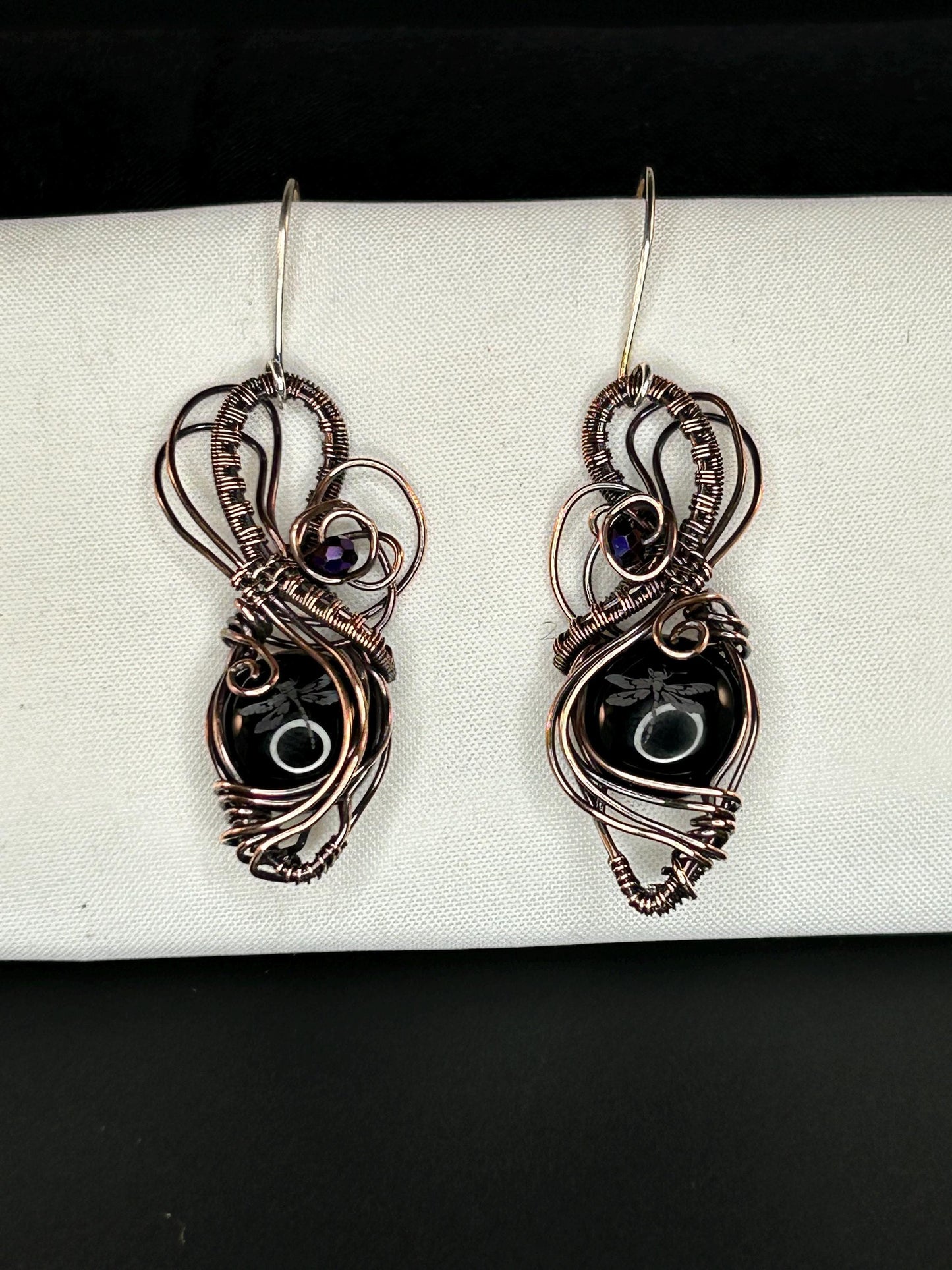 Copper Dragonfly Earrings