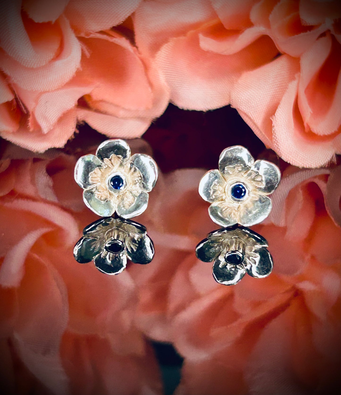 Silver Blossom Earrings