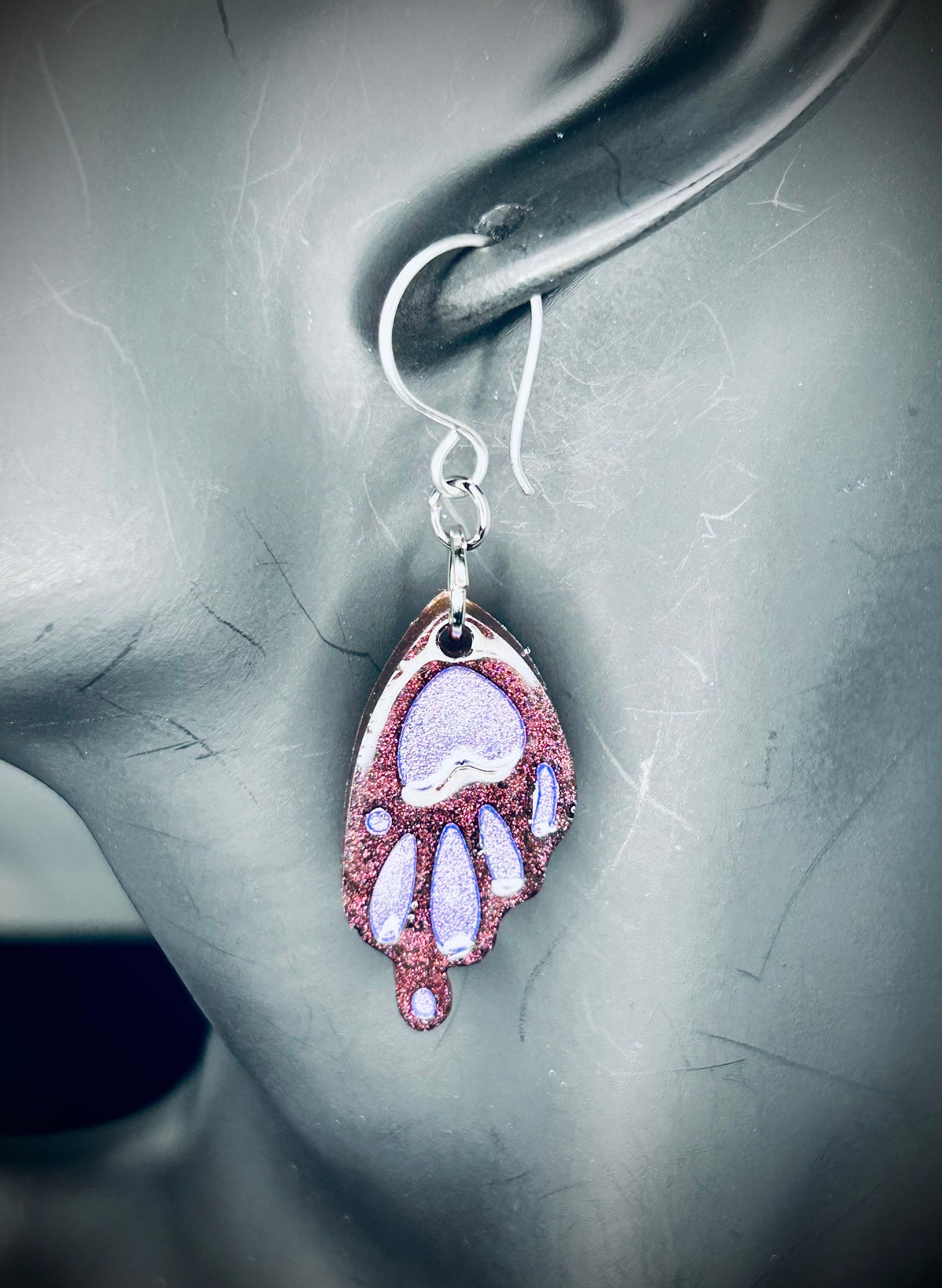 Resin Butterfly Wing Earrings