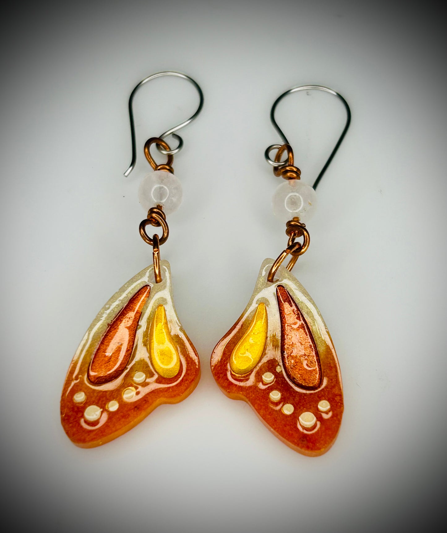 Resin Butterfly Wing Earrings